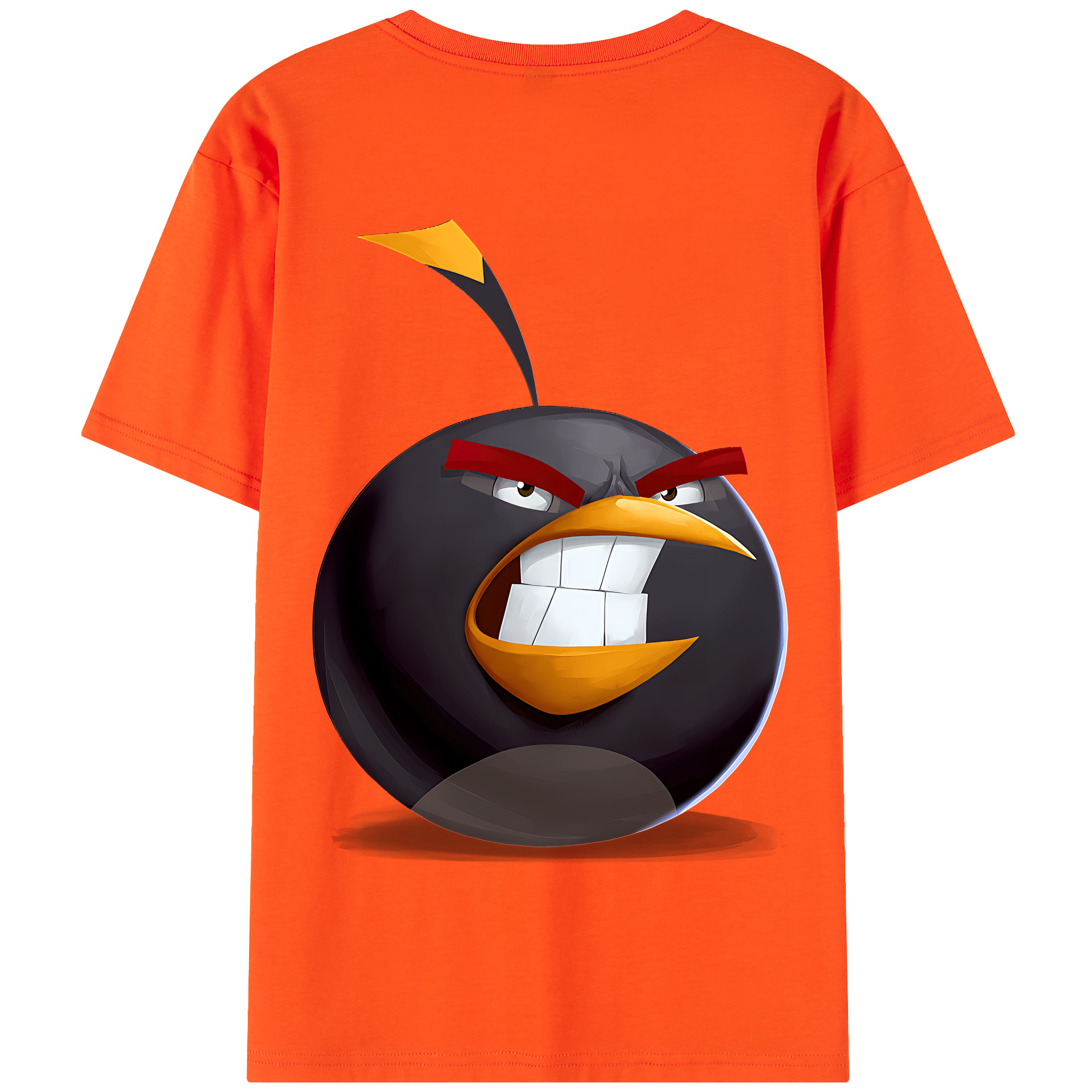 （画像用） Angry Birds アングリーバード 綿100％半袖Tシャツ（背面プリント）