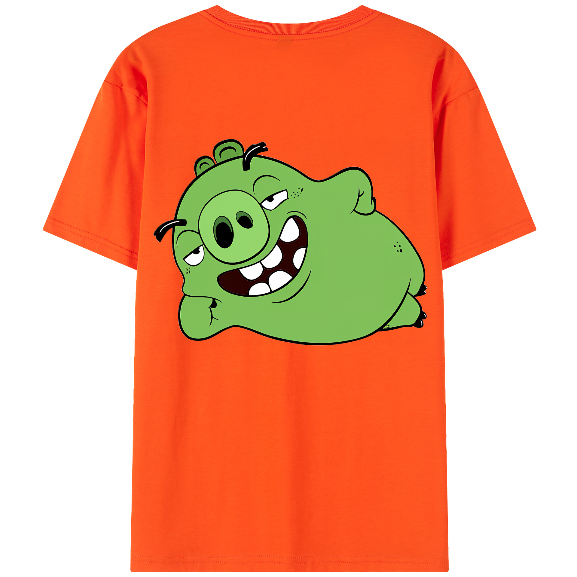 （画像用） Angry Birds アングリーバード 綿100％半袖Tシャツ（背面プリント）