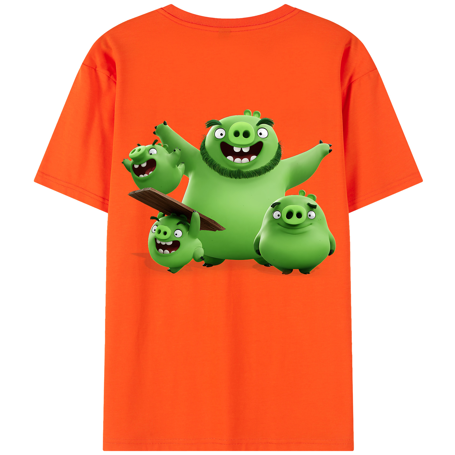（画像用） Angry Birds アングリーバード 綿100％半袖Tシャツ（背面プリント）