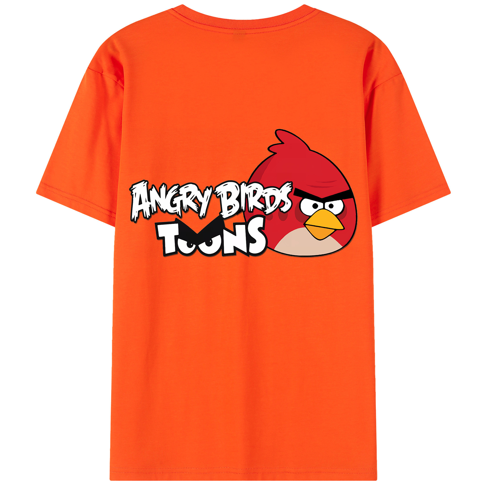 （画像用） Angry Birds アングリーバード 綿100％半袖Tシャツ（背面プリント）