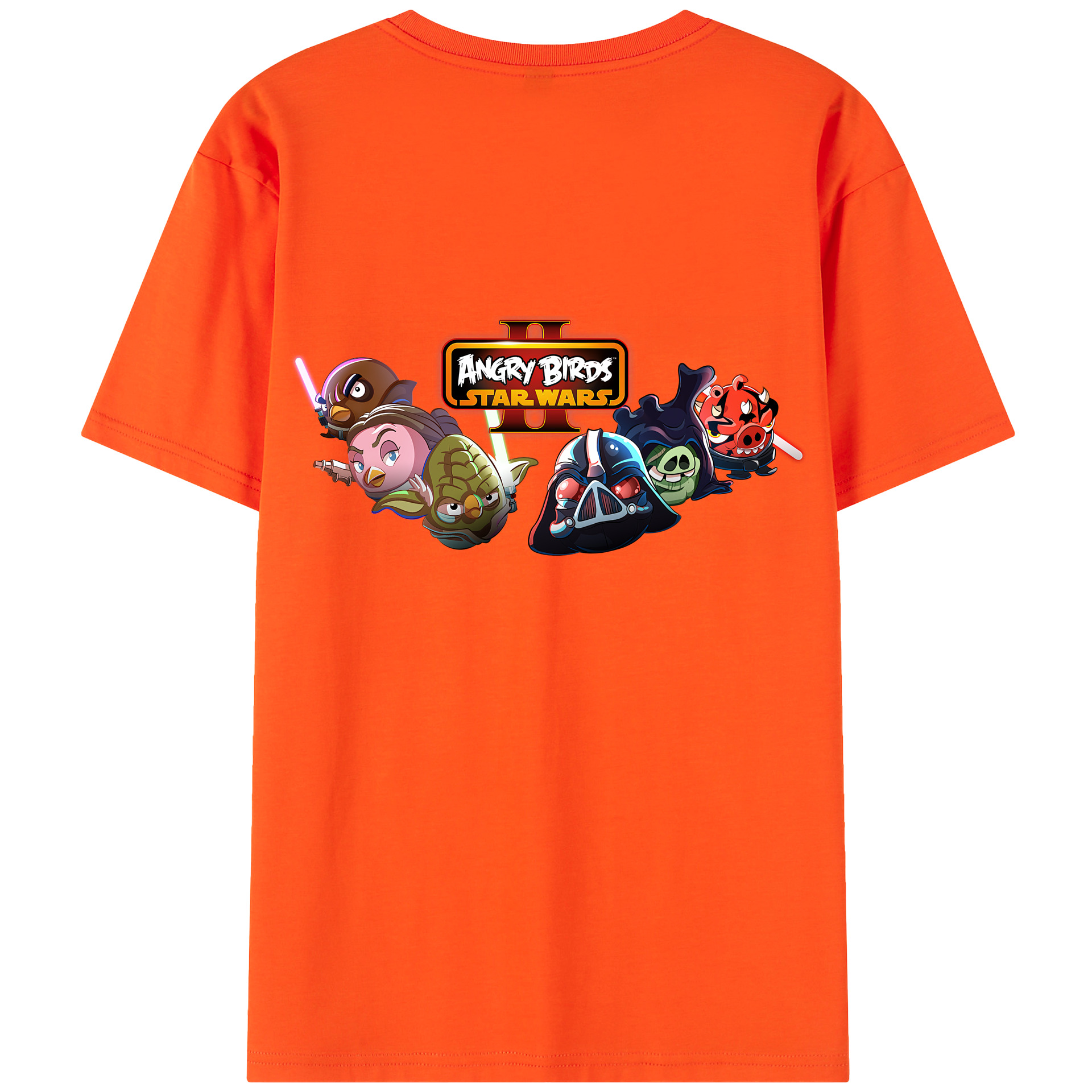 （画像用） Angry Birds アングリーバード 綿100％半袖Tシャツ（背面プリント）