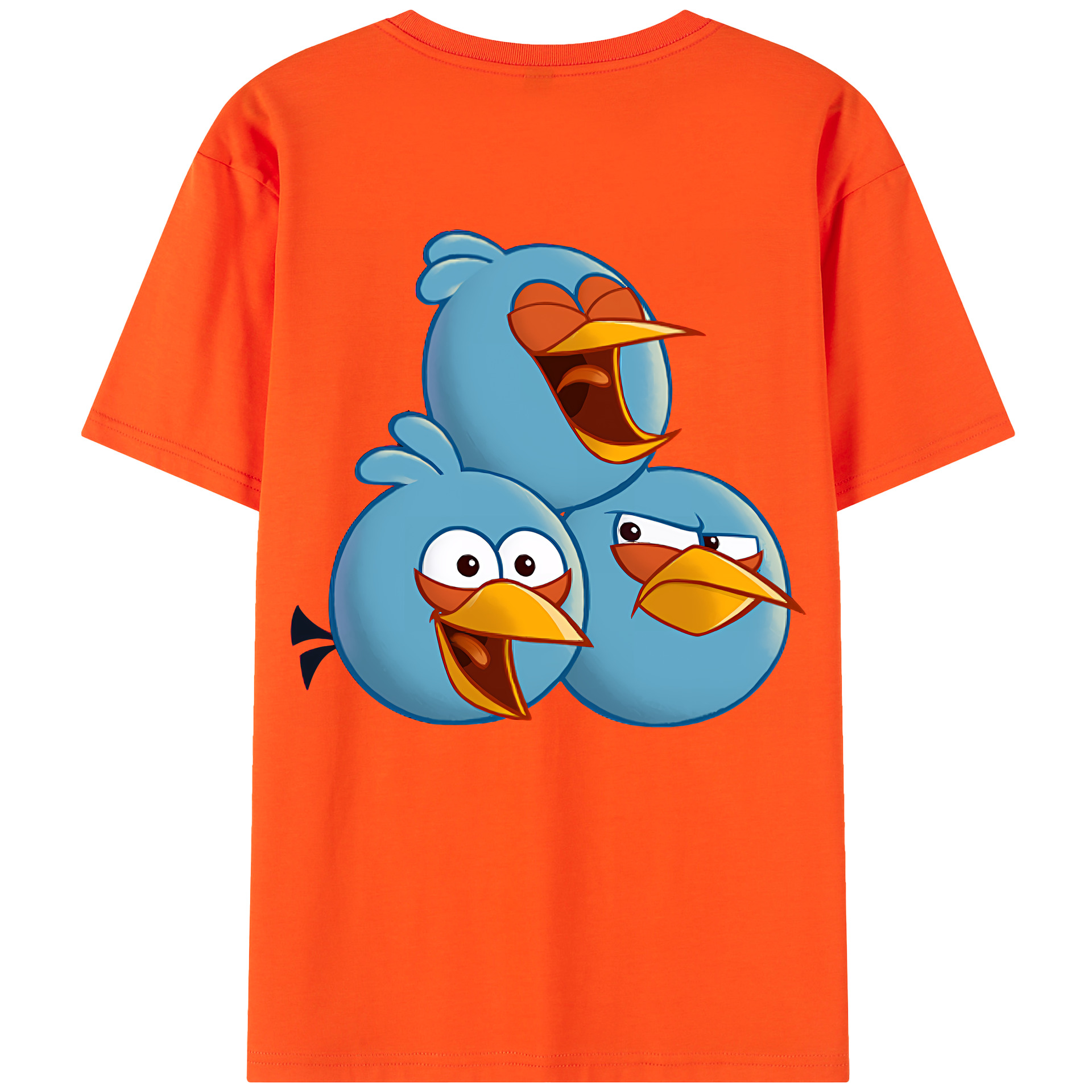 （画像用） Angry Birds アングリーバード 綿100％半袖Tシャツ（背面プリント）