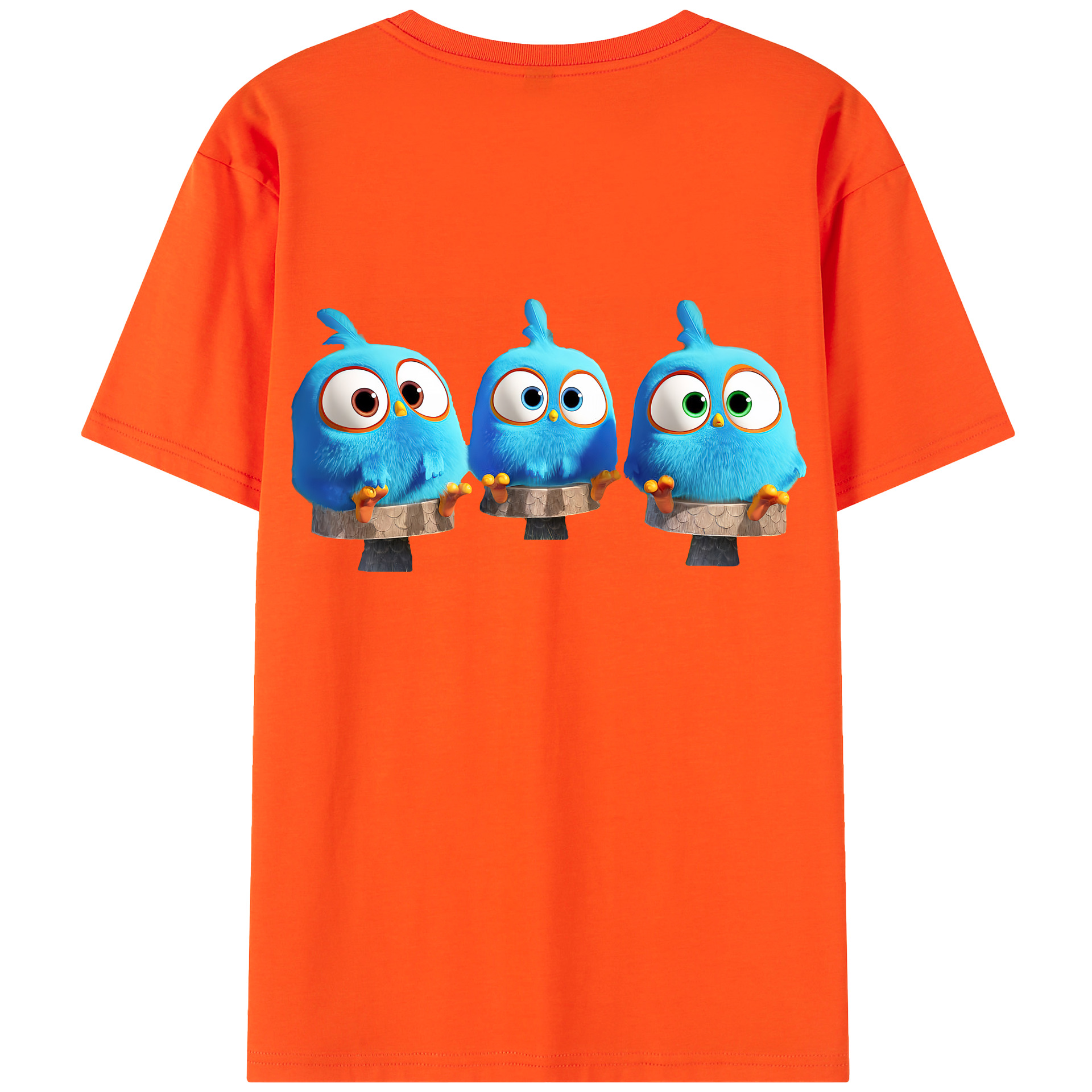 （画像用） Angry Birds アングリーバード 綿100％半袖Tシャツ（背面プリント）