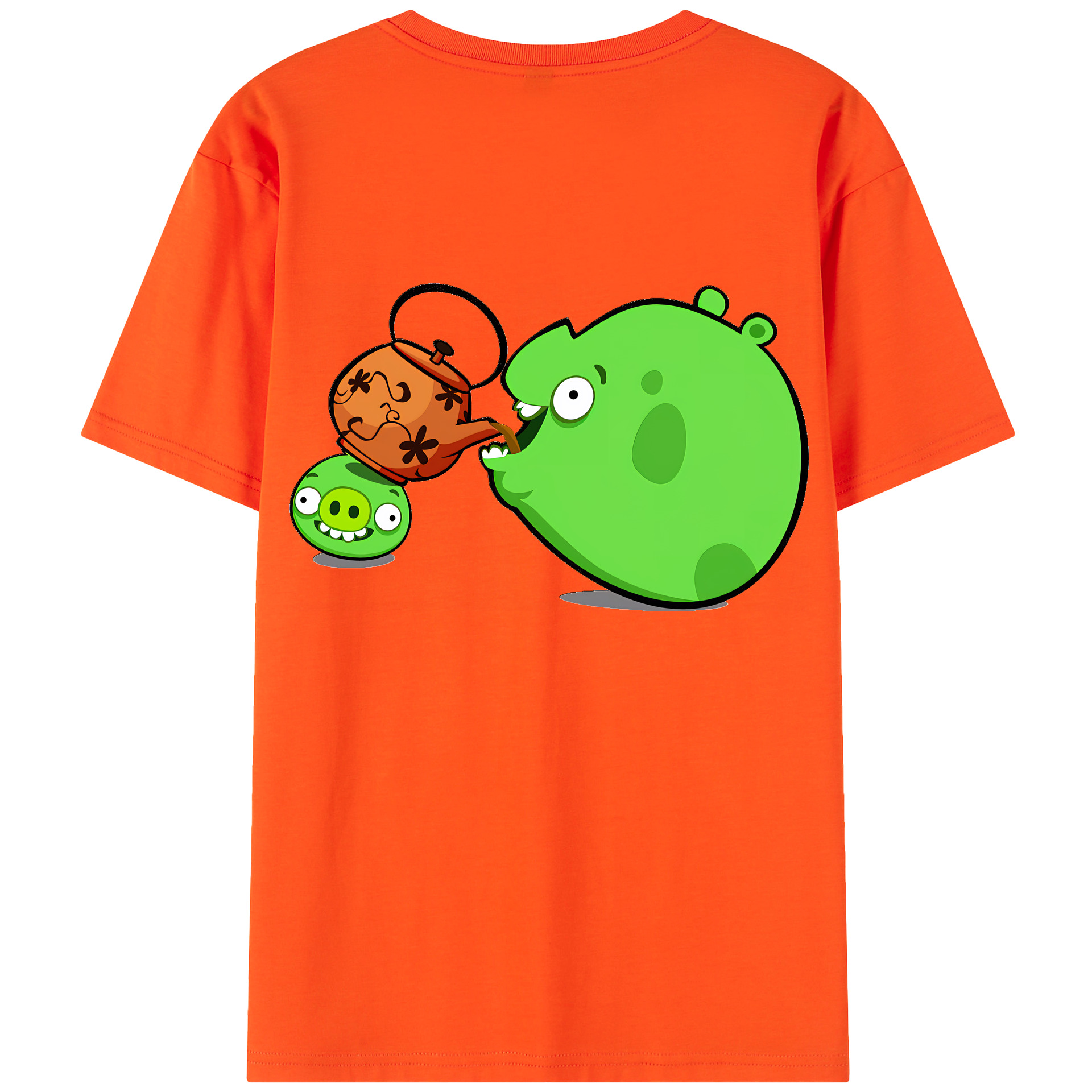 （画像用） Angry Birds アングリーバード 綿100％半袖Tシャツ（背面プリント）