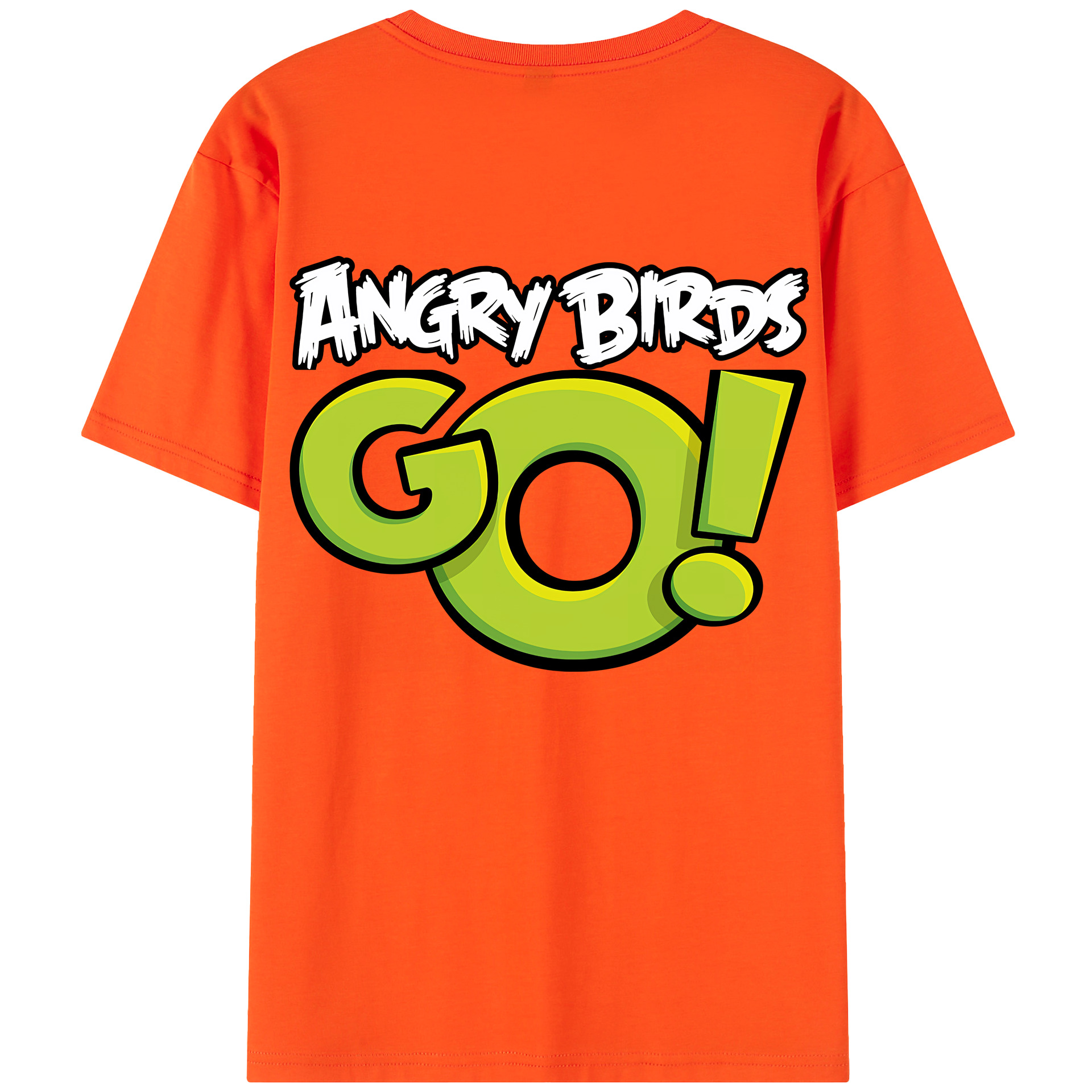 （画像用） Angry Birds アングリーバード 綿100％半袖Tシャツ（背面プリント）