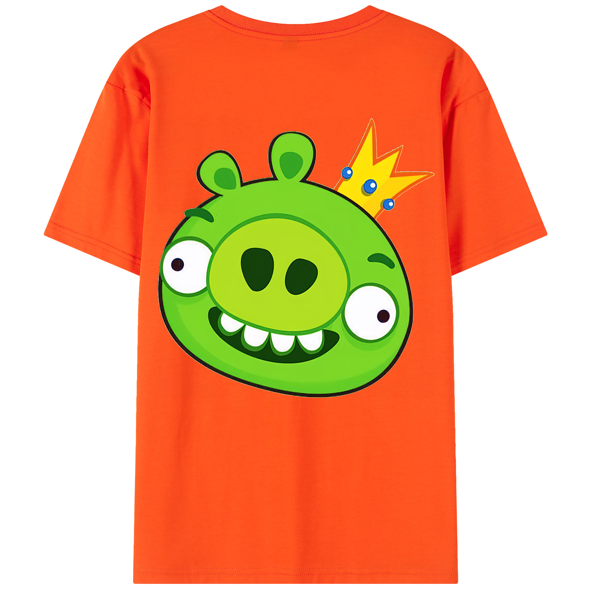 （画像用） Angry Birds アングリーバード 綿100％半袖Tシャツ（背面プリント）