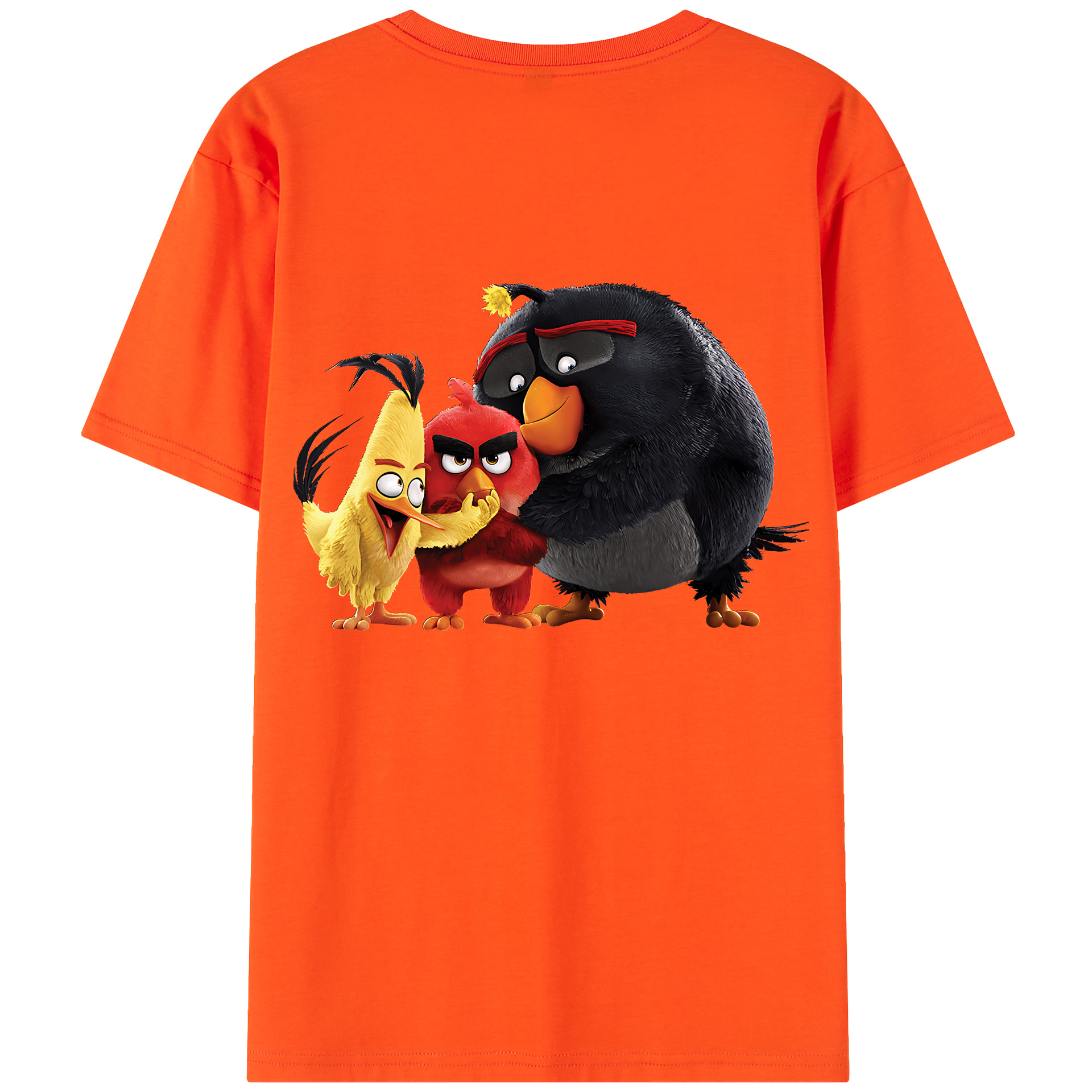 （画像用） Angry Birds アングリーバード 綿100％半袖Tシャツ（背面プリント）