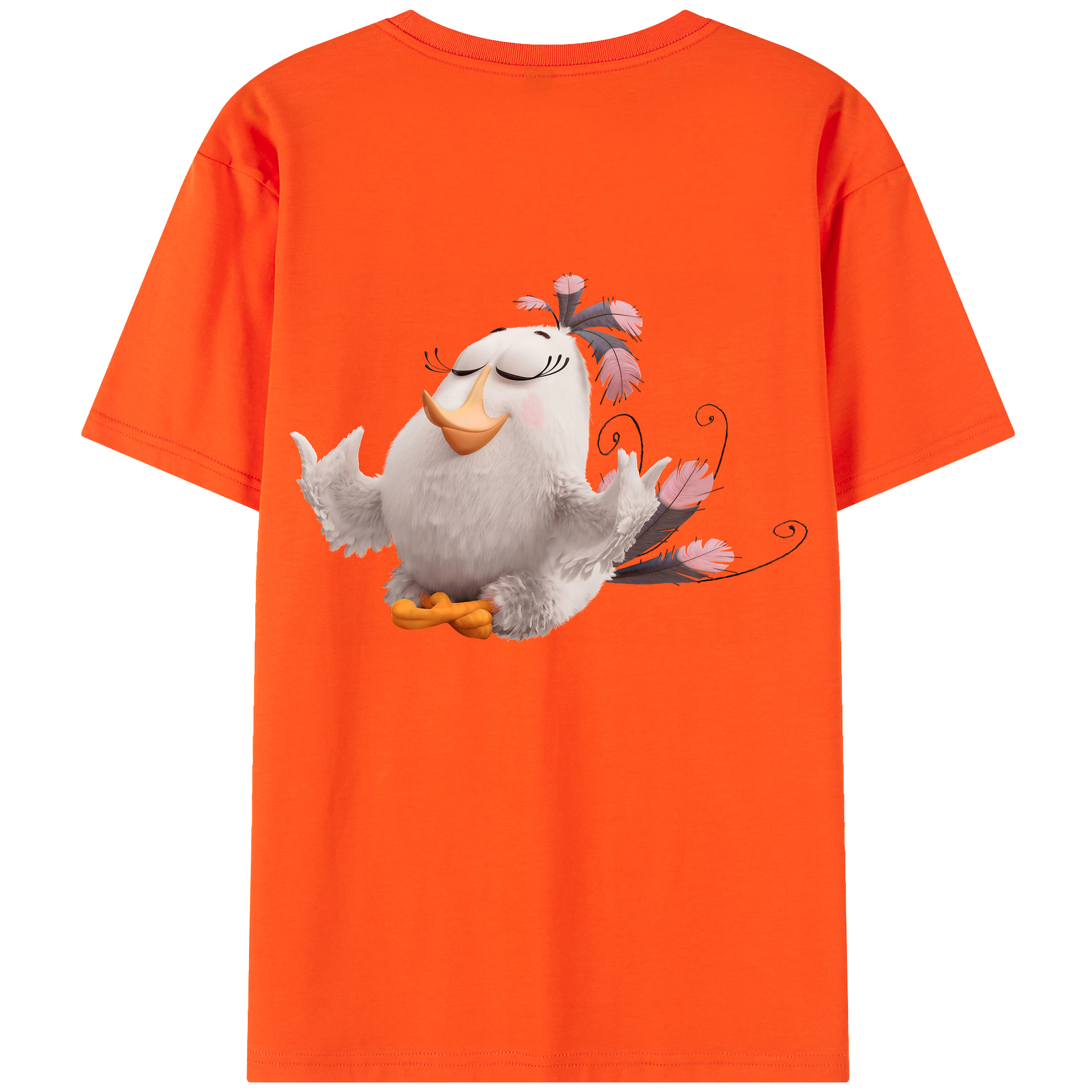 （画像用） Angry Birds アングリーバード 綿100％半袖Tシャツ（背面プリント）