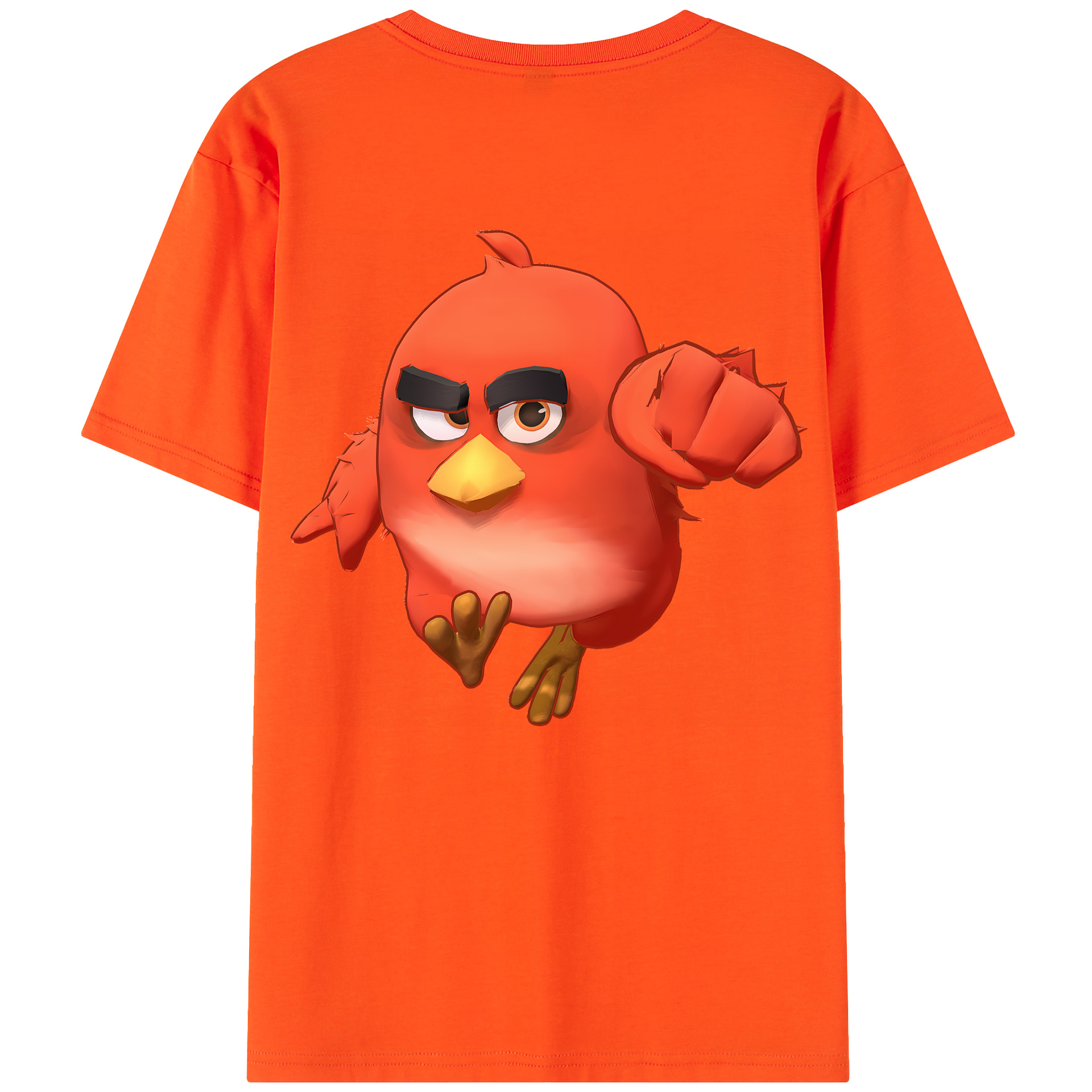 （画像用） Angry Birds アングリーバード 綿100％半袖Tシャツ（背面プリント）