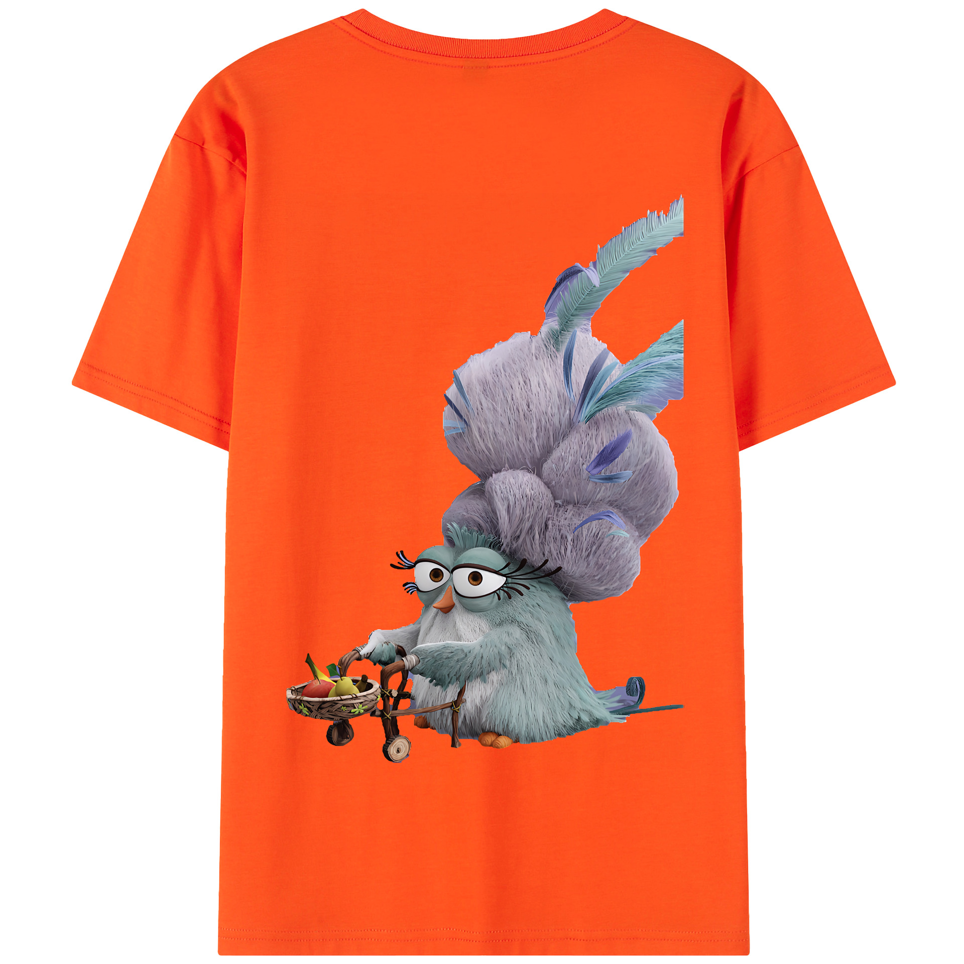 （画像用） Angry Birds アングリーバード 綿100％半袖Tシャツ（背面プリント）