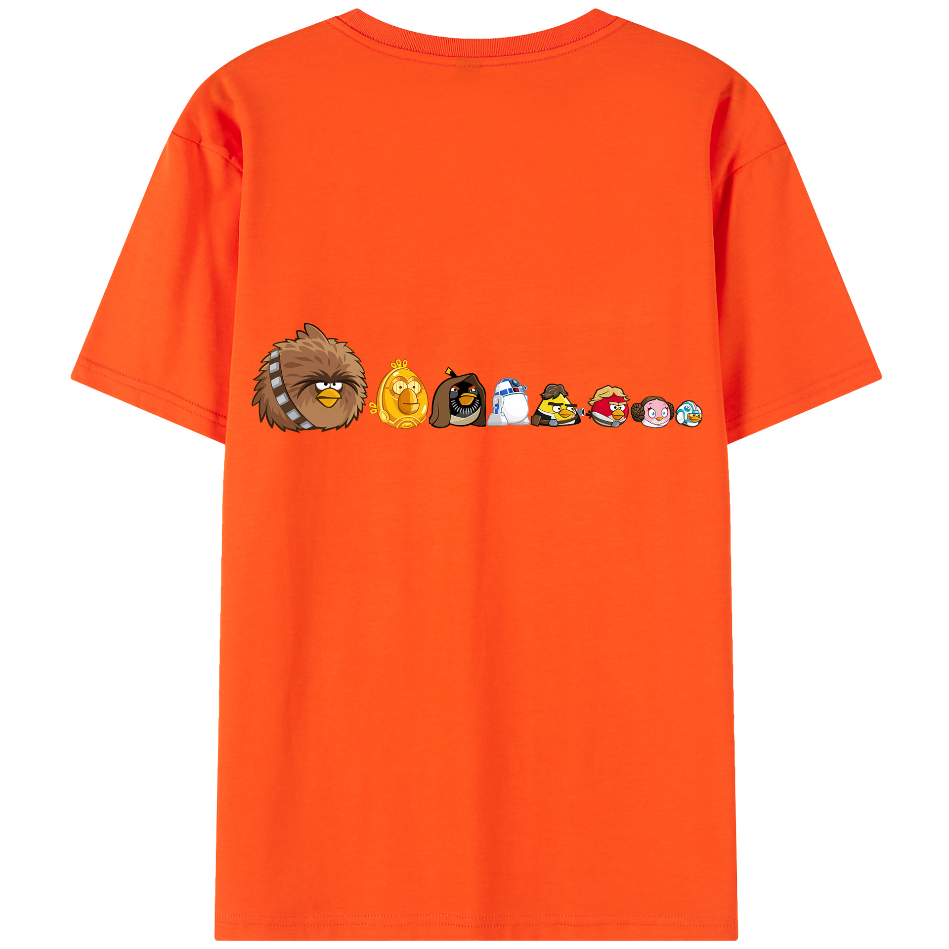 （画像用） Angry Birds アングリーバード 綿100％半袖Tシャツ（背面プリント）