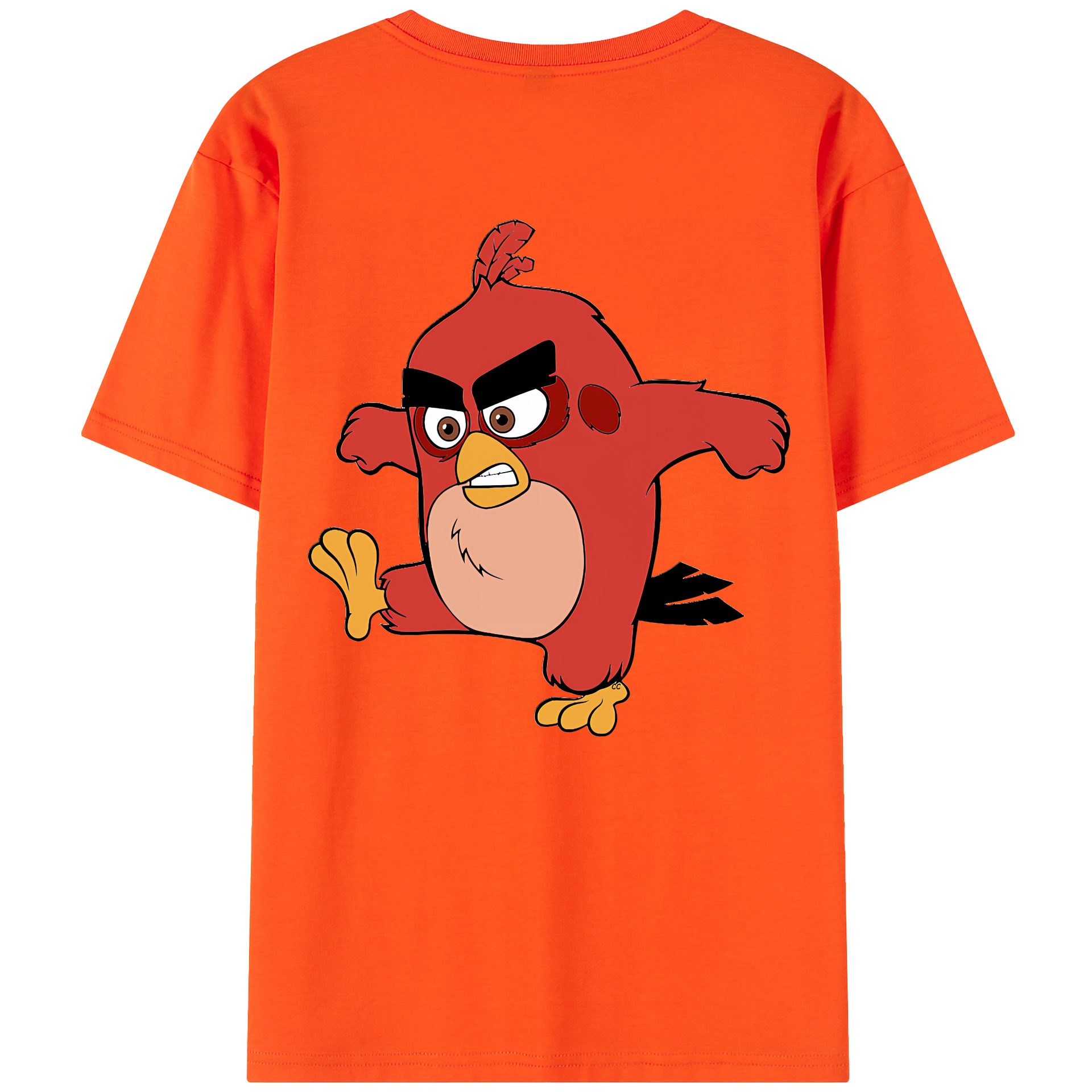 （画像用） Angry Birds アングリーバード 綿100％半袖Tシャツ（背面プリント）