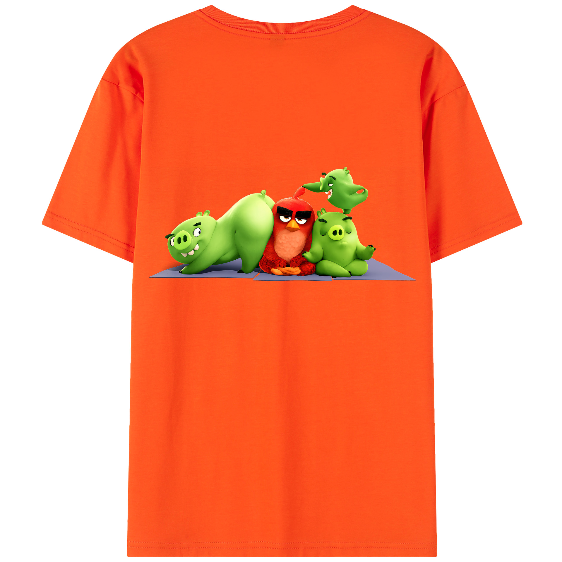 （画像用） Angry Birds アングリーバード 綿100％半袖Tシャツ（背面プリント）