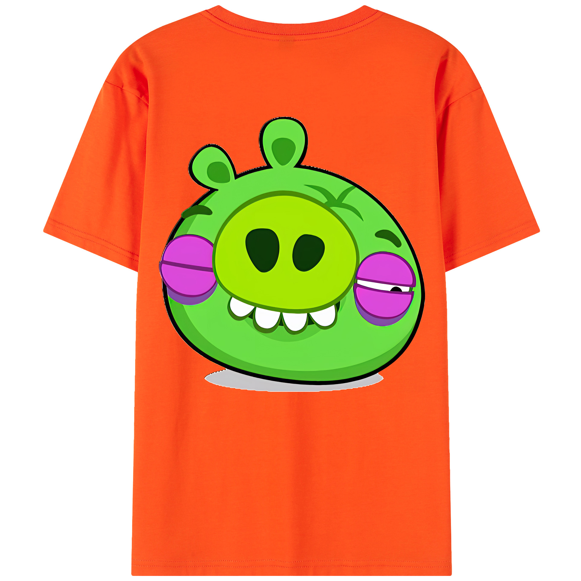 （画像用） Angry Birds アングリーバード 綿100％半袖Tシャツ（背面プリント）