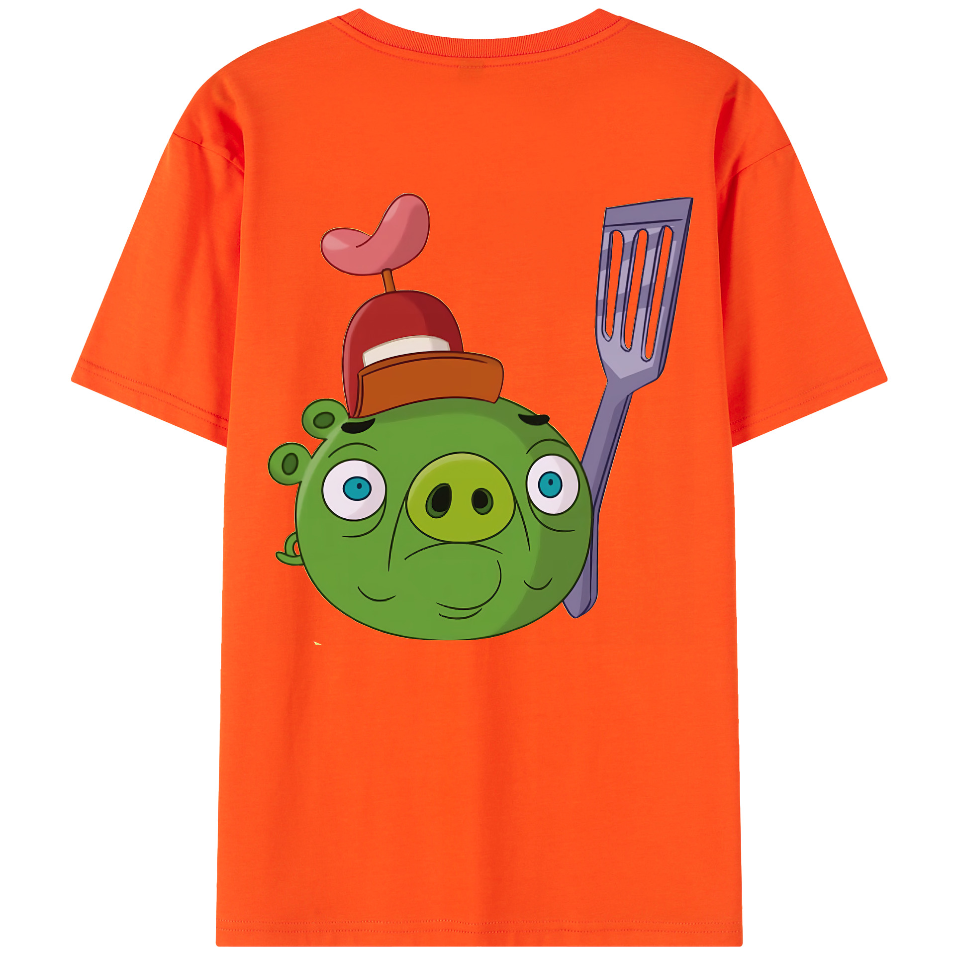 （画像用） Angry Birds アングリーバード 綿100％半袖Tシャツ（背面プリント）