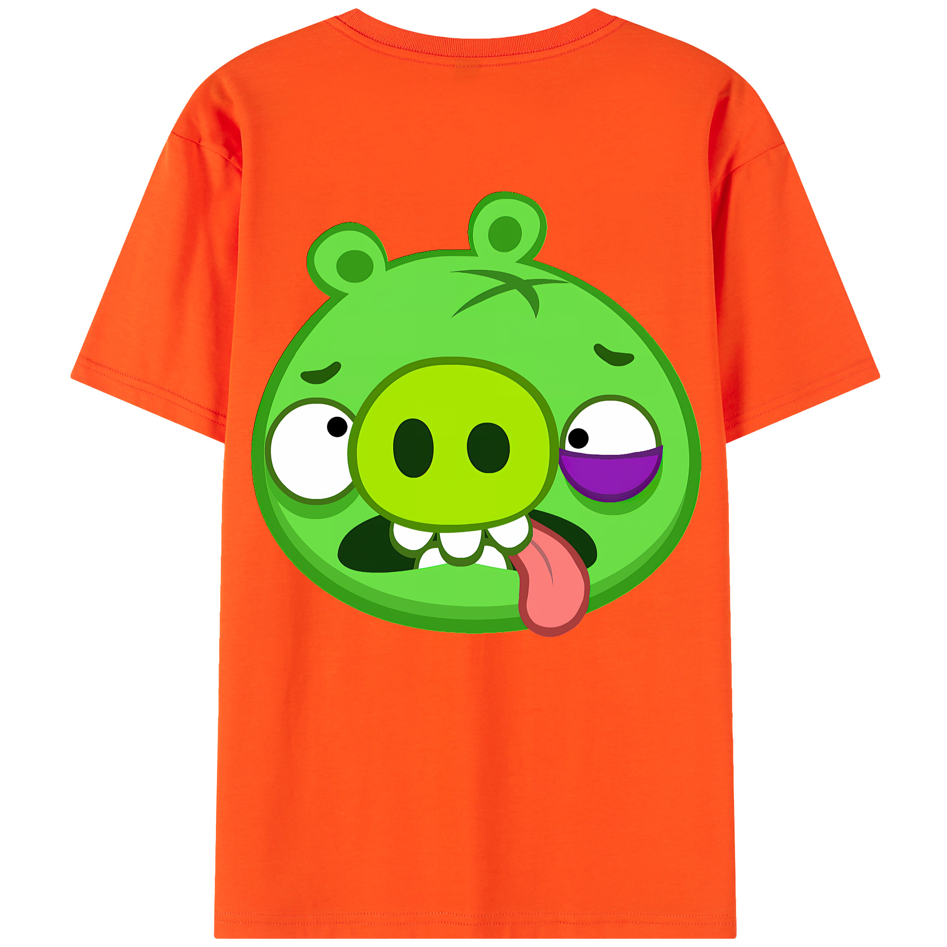 （画像用） Angry Birds アングリーバード 綿100％半袖Tシャツ（背面プリント）