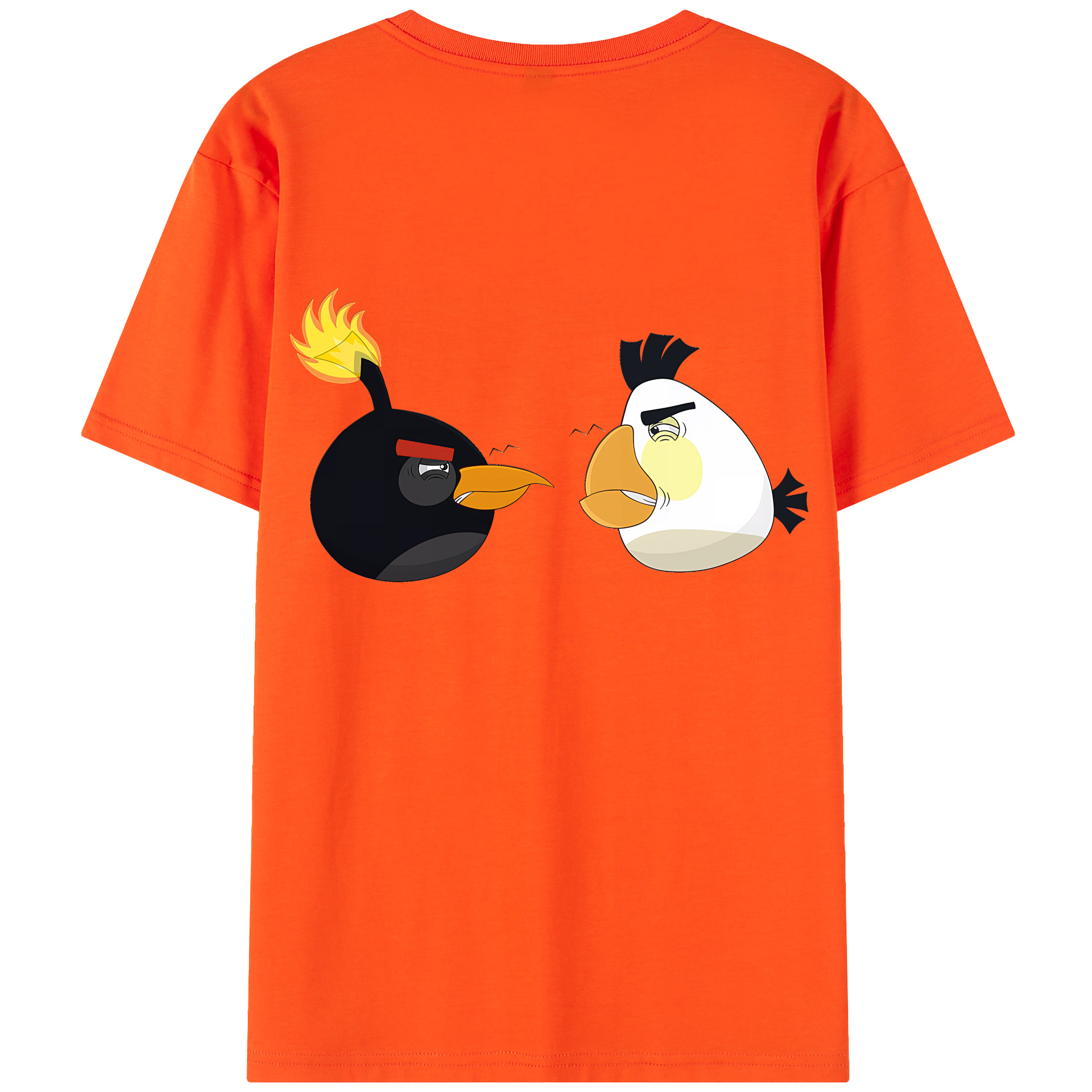 （画像用） Angry Birds アングリーバード 綿100％半袖Tシャツ（背面プリント）