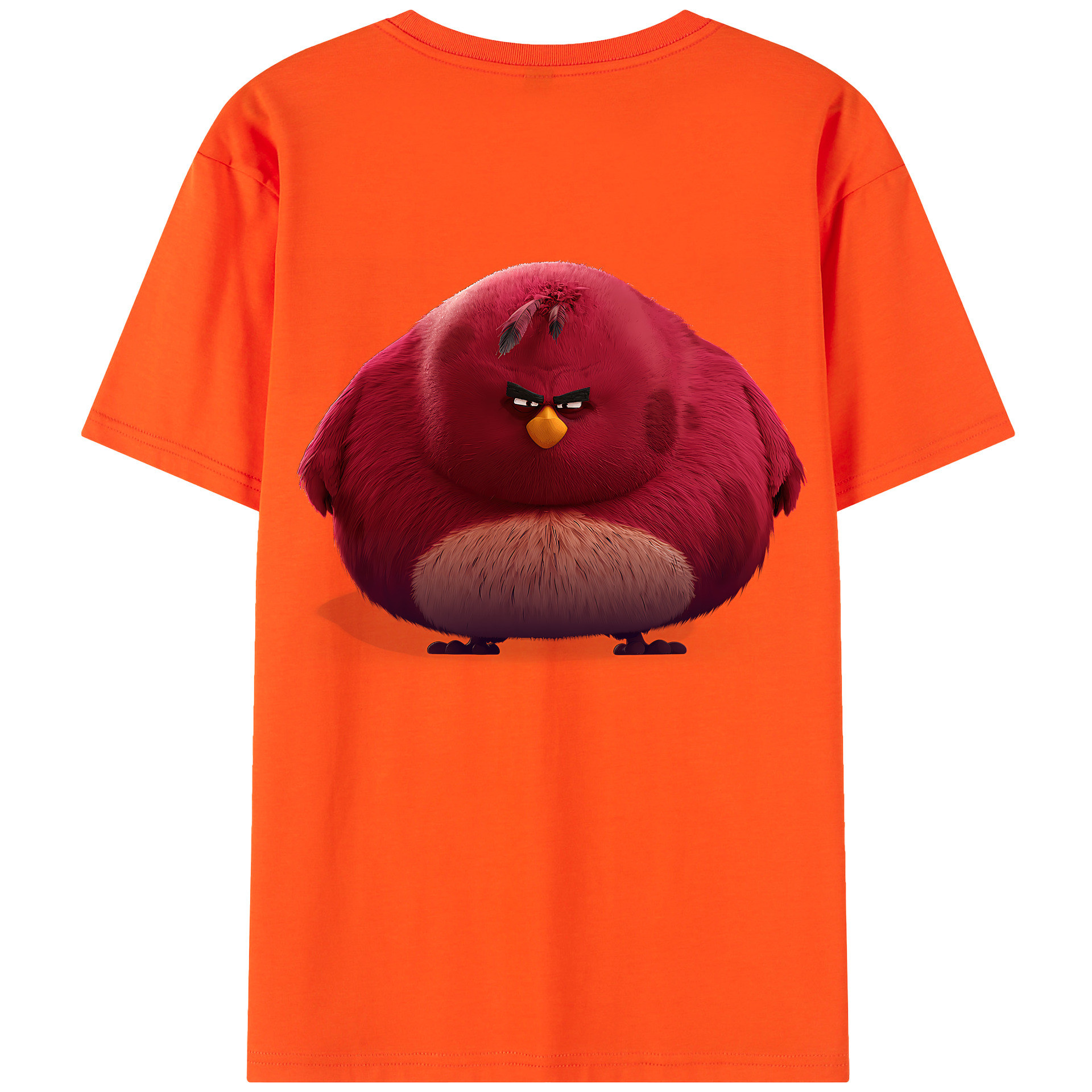 （画像用） Angry Birds アングリーバード 綿100％半袖Tシャツ（背面プリント）