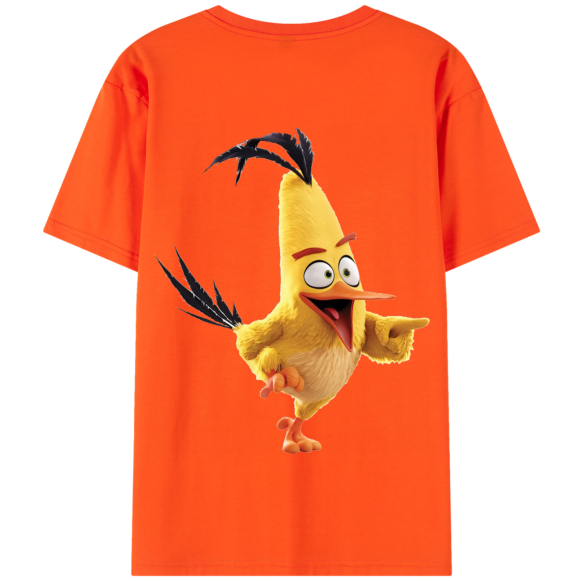 （画像用） Angry Birds アングリーバード 綿100％半袖Tシャツ（背面プリント）
