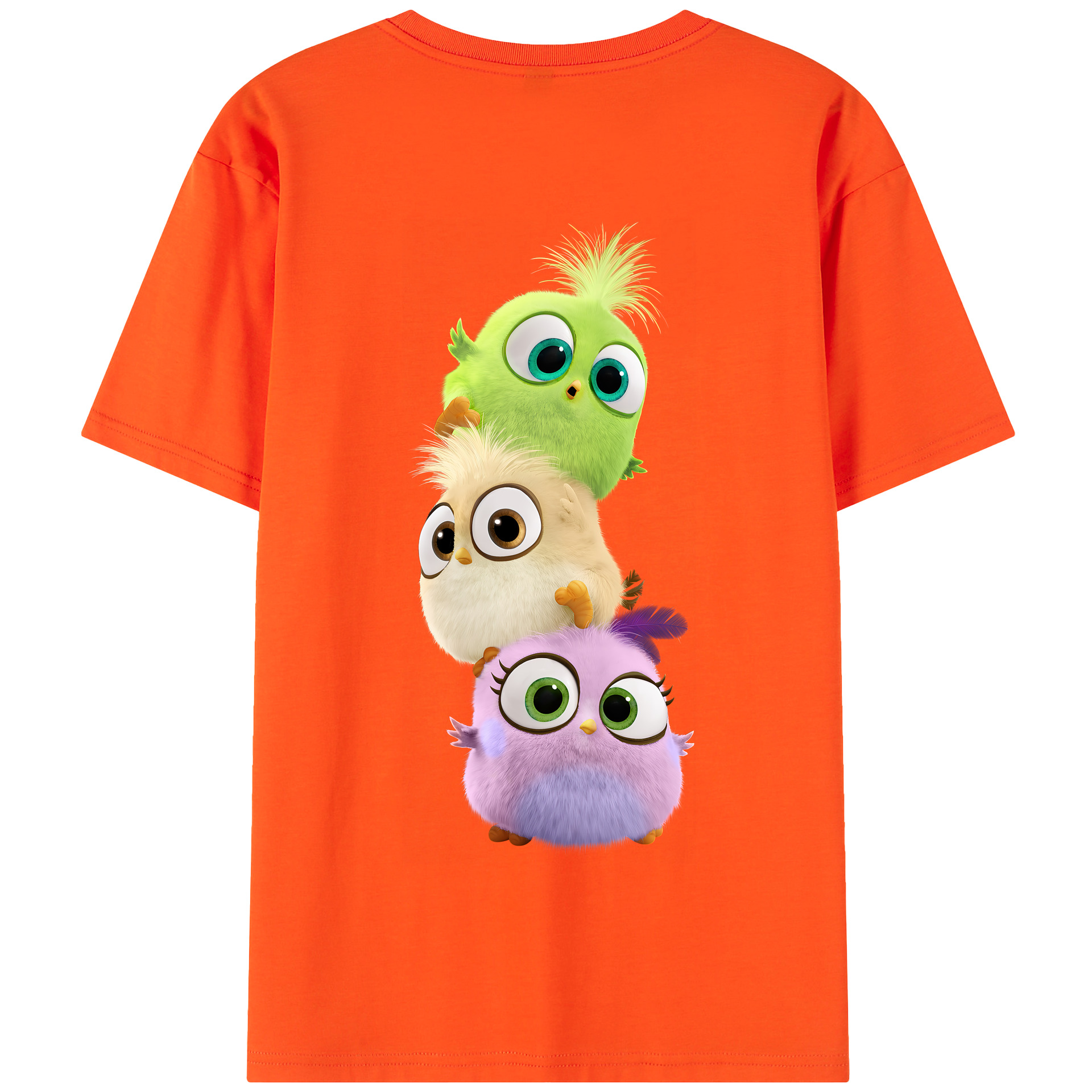 （画像用） Angry Birds アングリーバード 綿100％半袖Tシャツ（背面プリント）