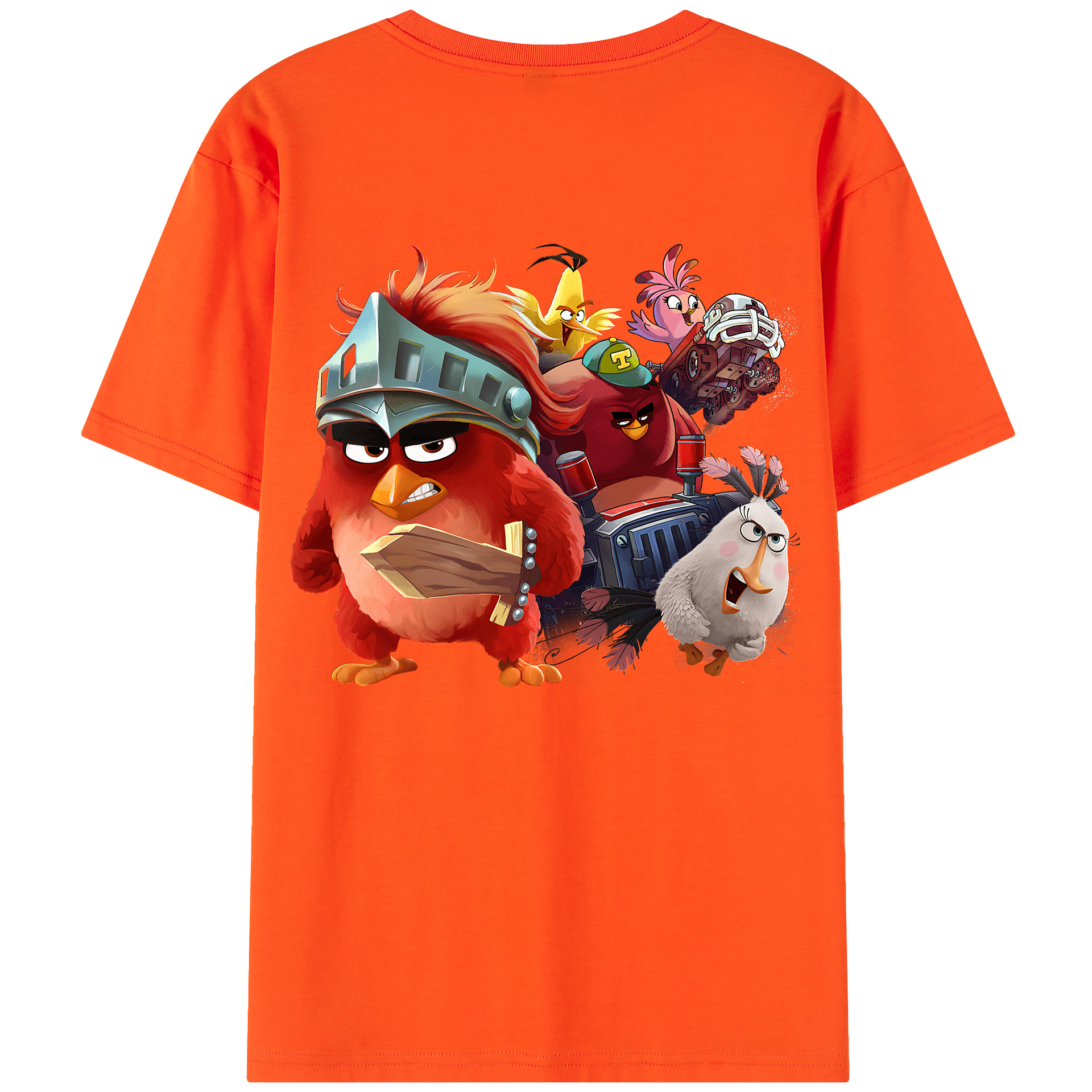 （画像用） Angry Birds アングリーバード 綿100％半袖Tシャツ（背面プリント）