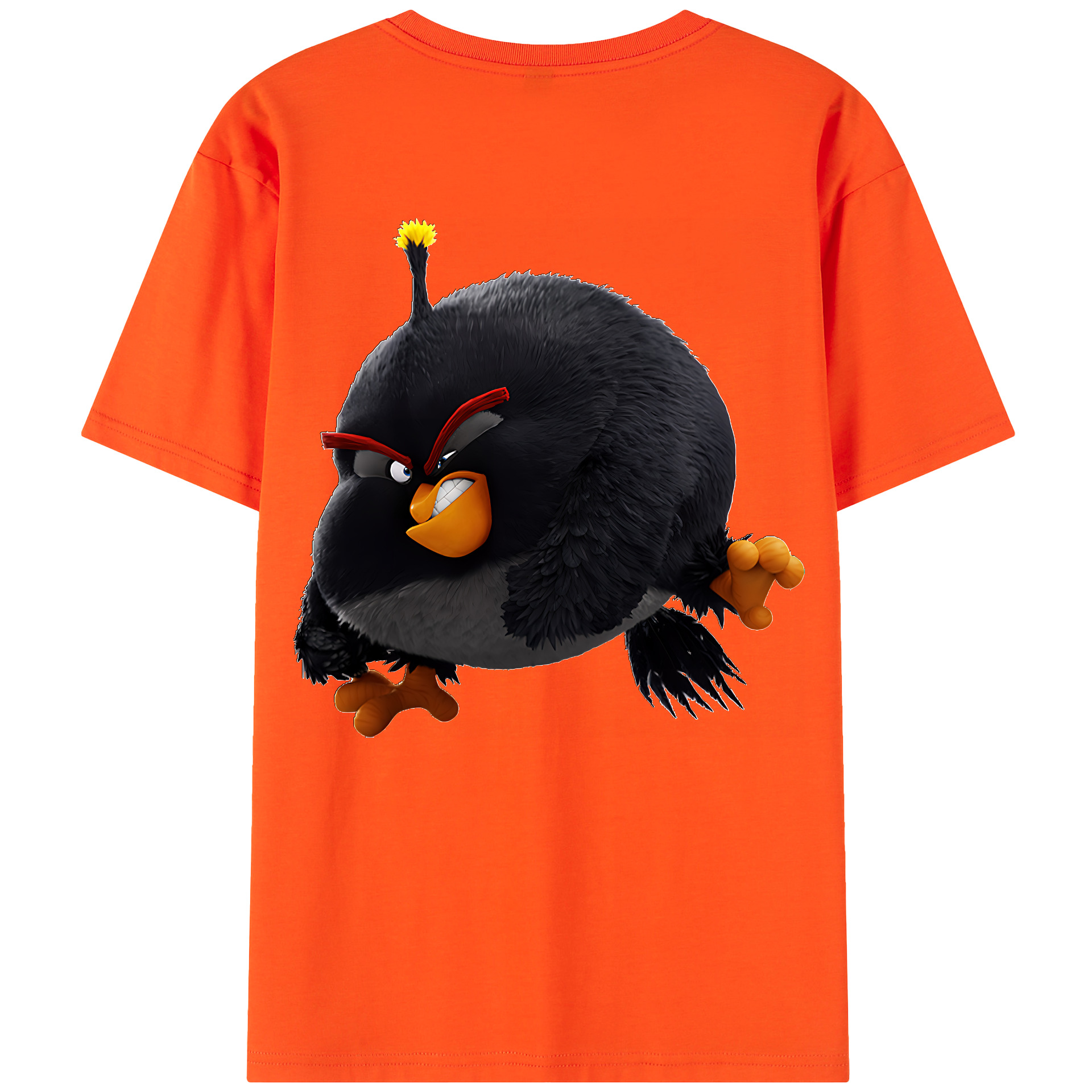 （画像用） Angry Birds アングリーバード 綿100％半袖Tシャツ（背面プリント）