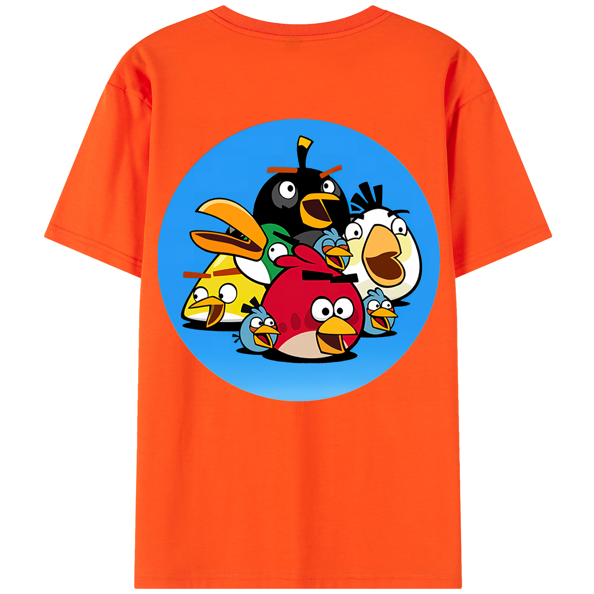 （画像用） Angry Birds アングリーバード 綿100％半袖Tシャツ（背面プリント）