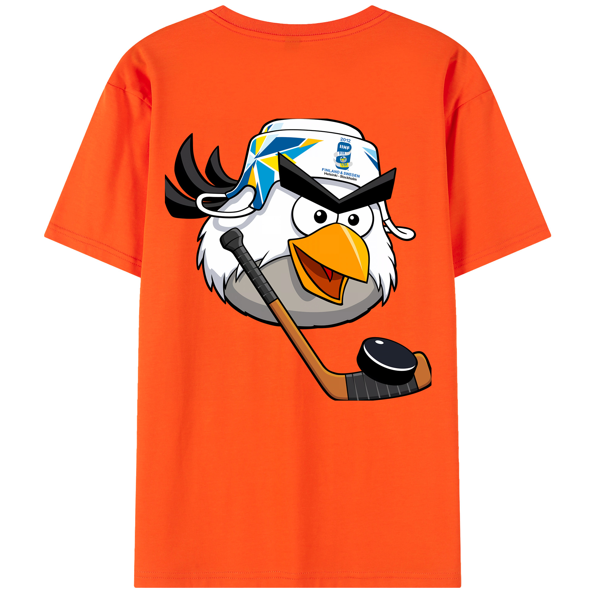 （画像用） Angry Birds アングリーバード 綿100％半袖Tシャツ（背面プリント）
