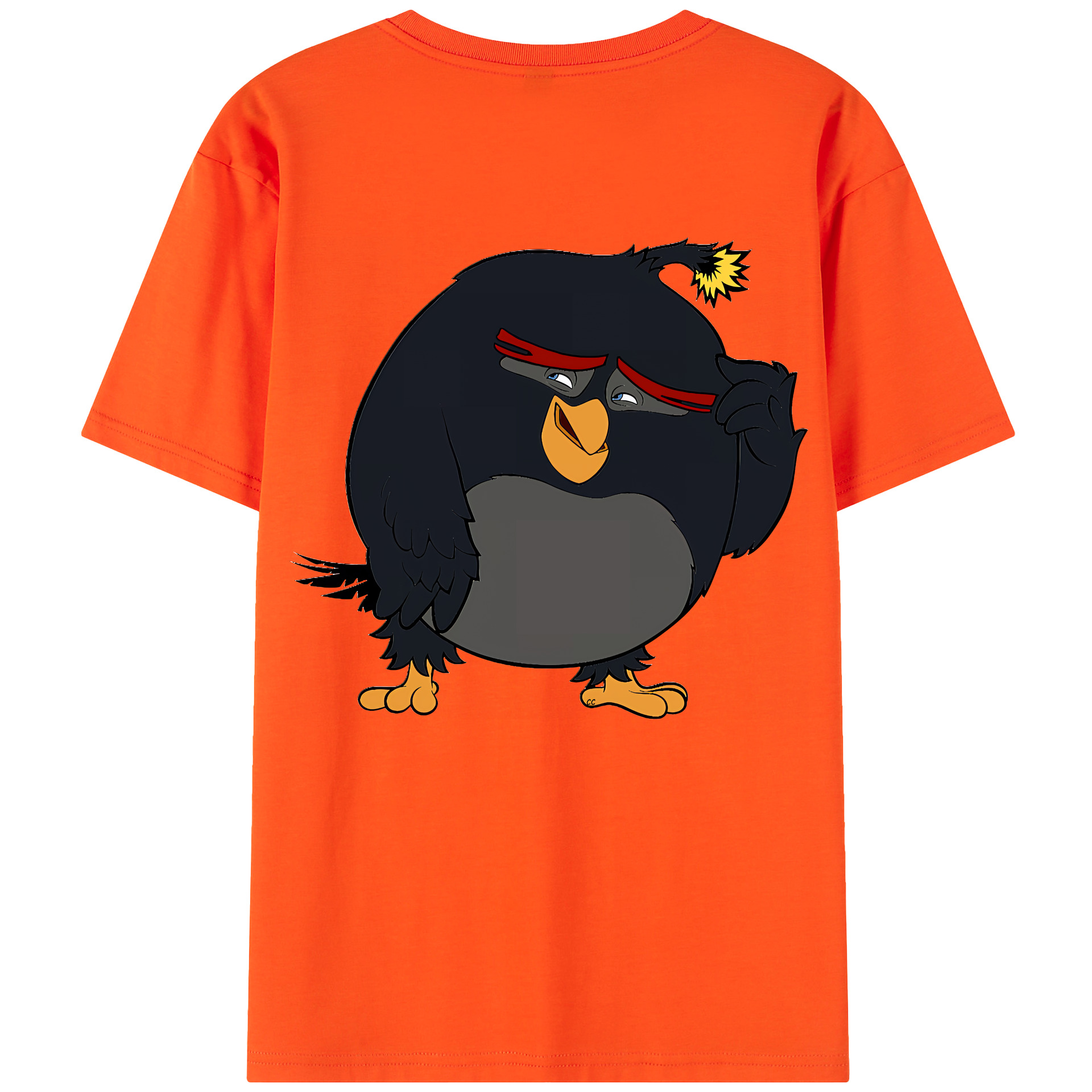（画像用） Angry Birds アングリーバード 綿100％半袖Tシャツ（背面プリント）