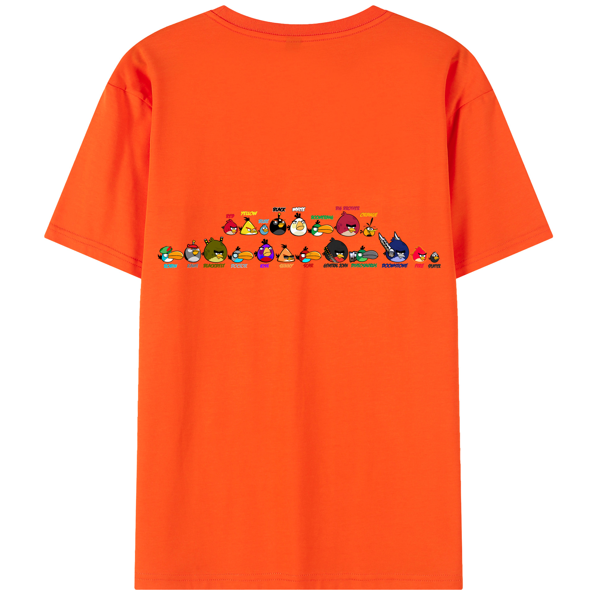 （画像用） Angry Birds アングリーバード 綿100％半袖Tシャツ（背面プリント）