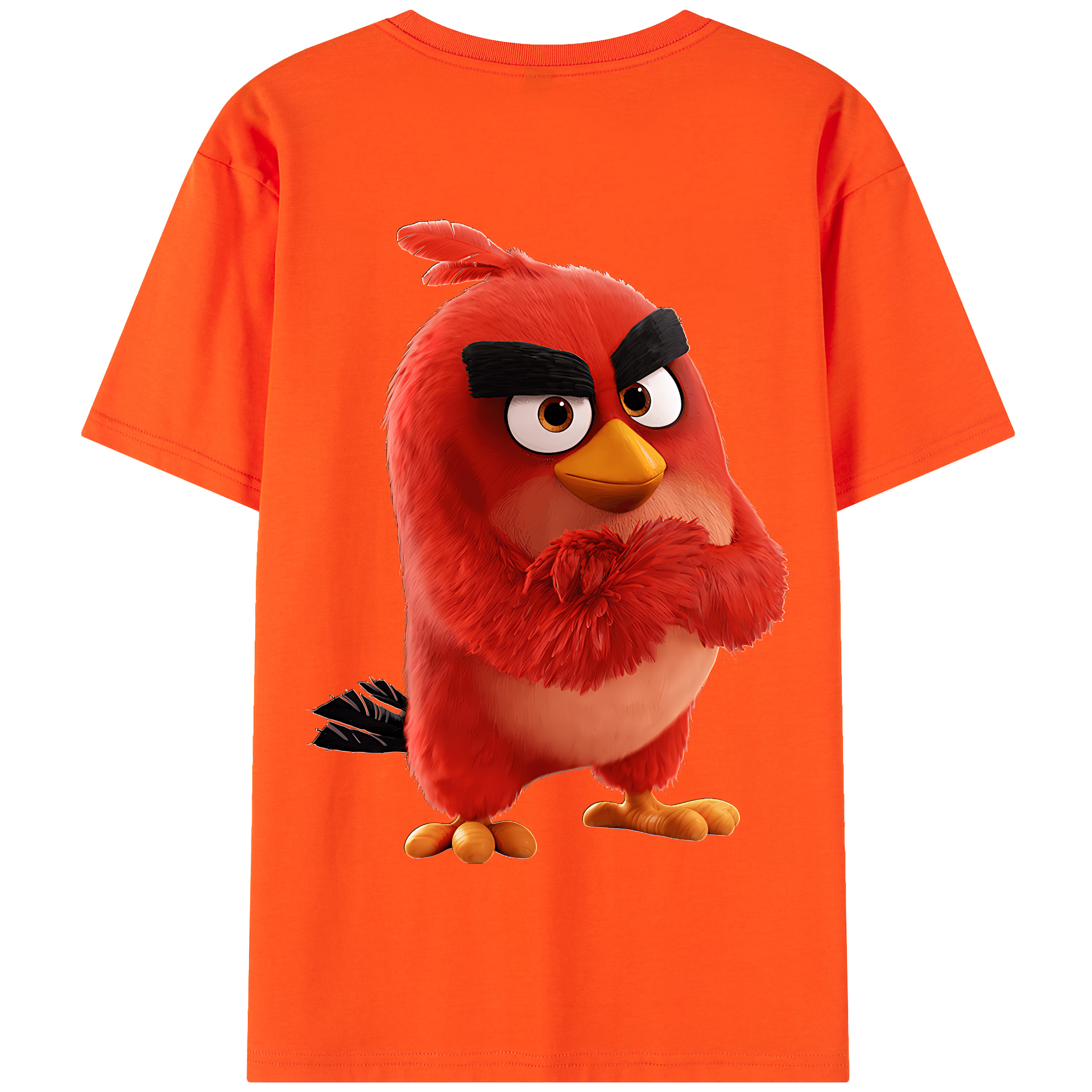 （画像用） Angry Birds アングリーバード 綿100％半袖Tシャツ（背面プリント）