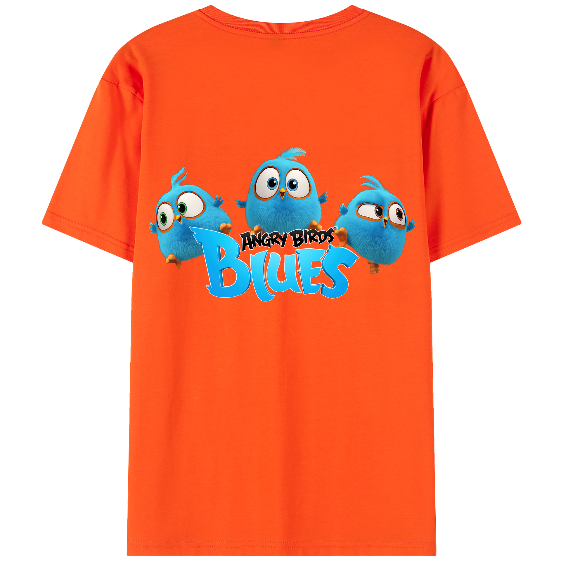 （画像用） Angry Birds アングリーバード 綿100％半袖Tシャツ（背面プリント）