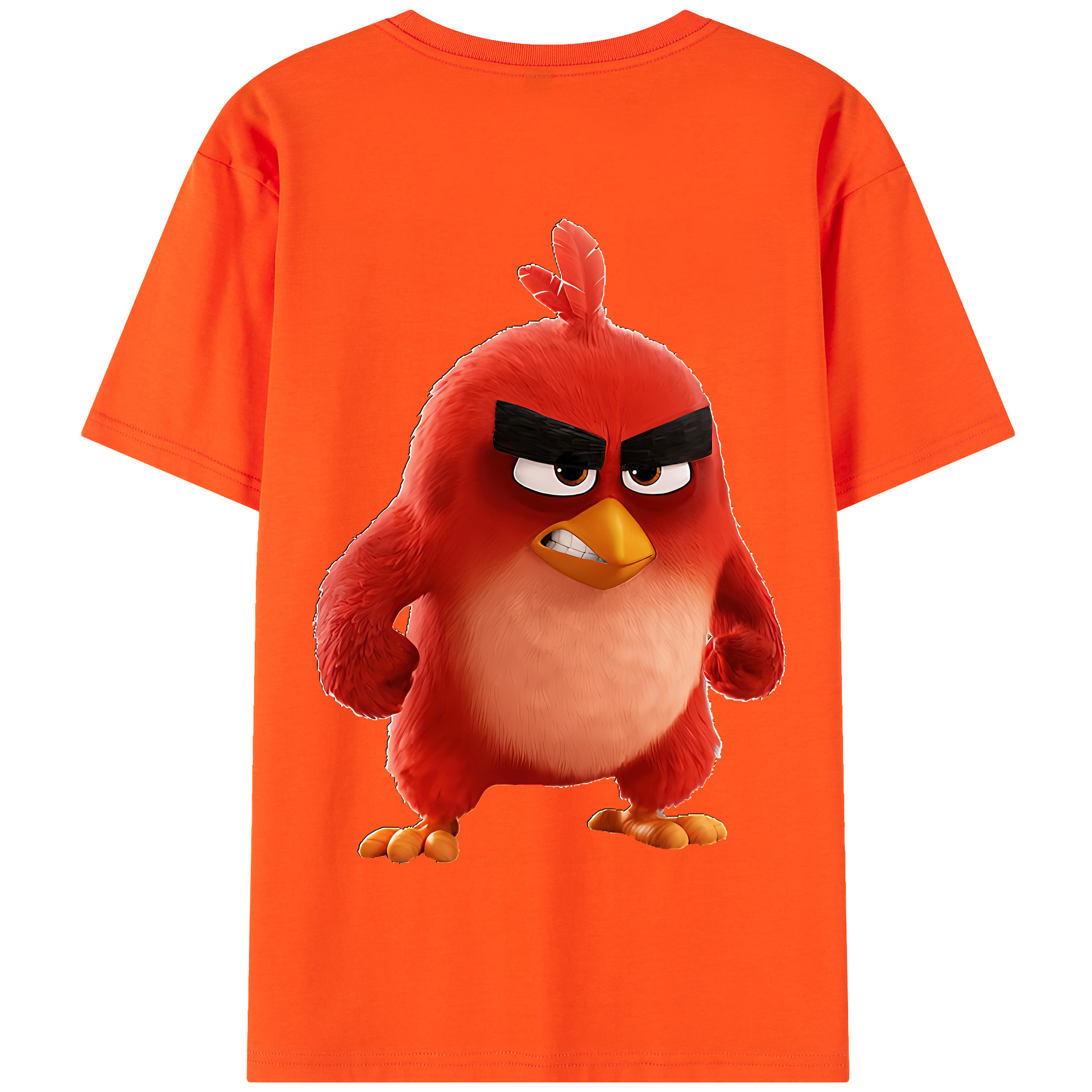 （画像用） Angry Birds アングリーバード 綿100％半袖Tシャツ（背面プリント）