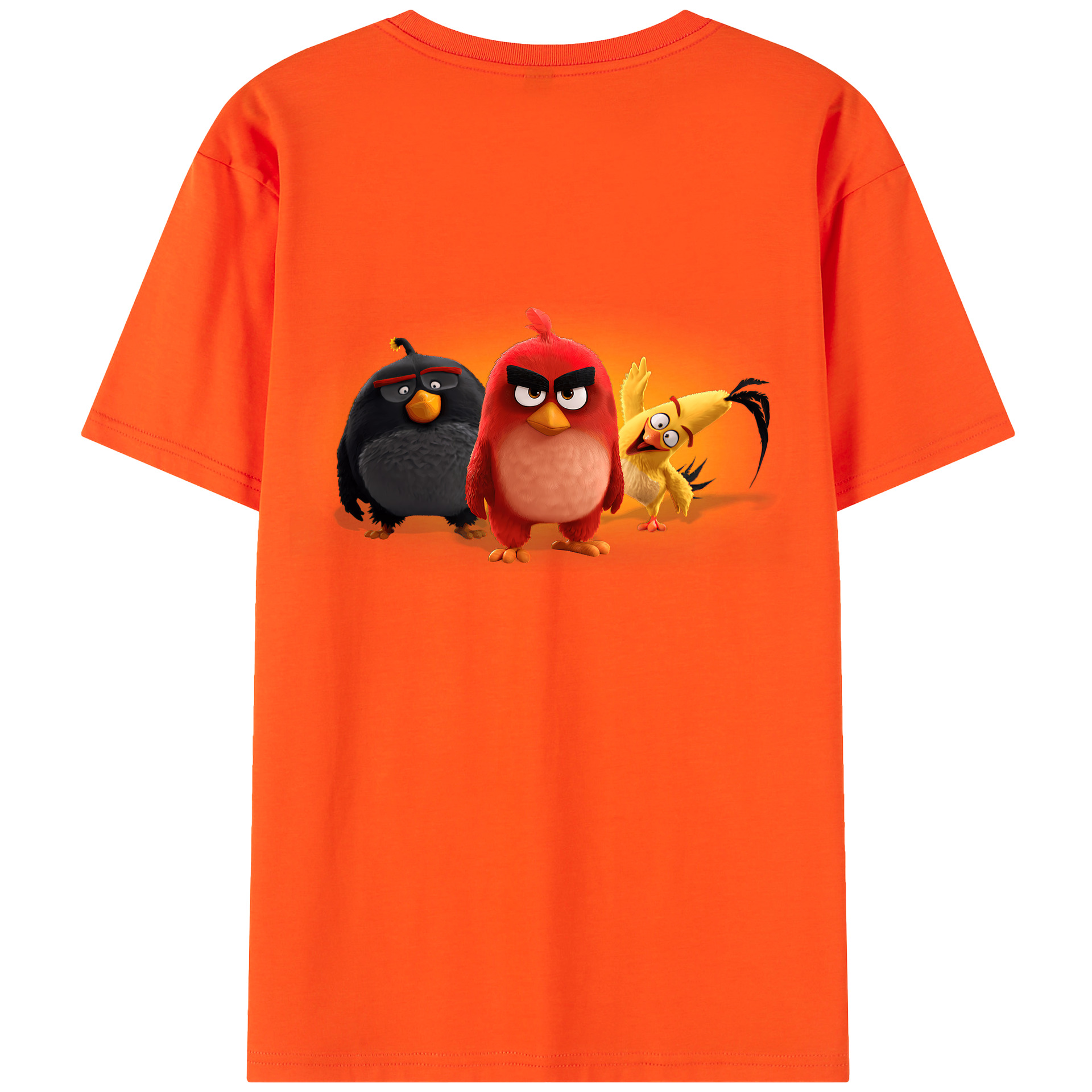 （画像用） Angry Birds アングリーバード 綿100％半袖Tシャツ（背面プリント）