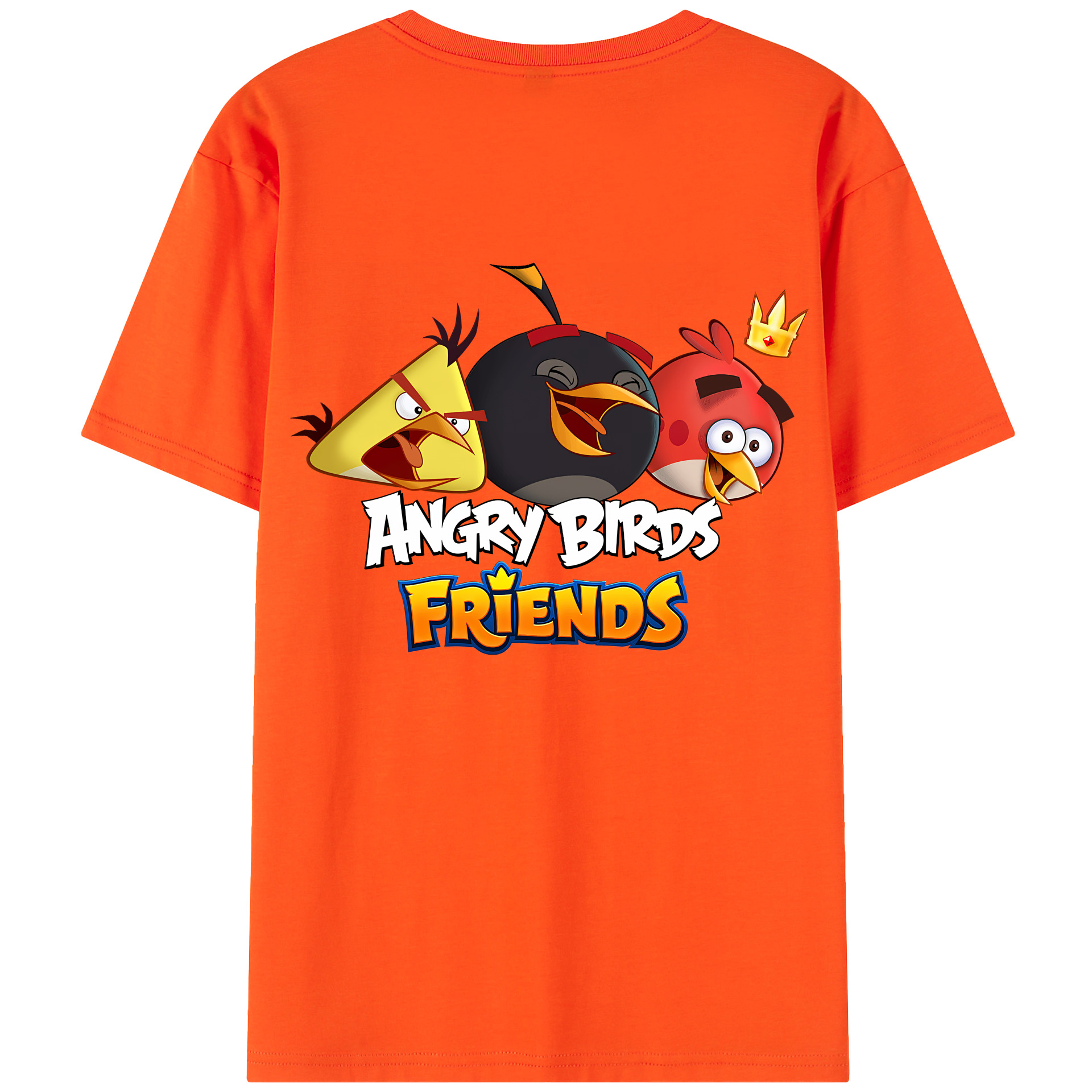 （画像用） Angry Birds アングリーバード 綿100％半袖Tシャツ（背面プリント）
