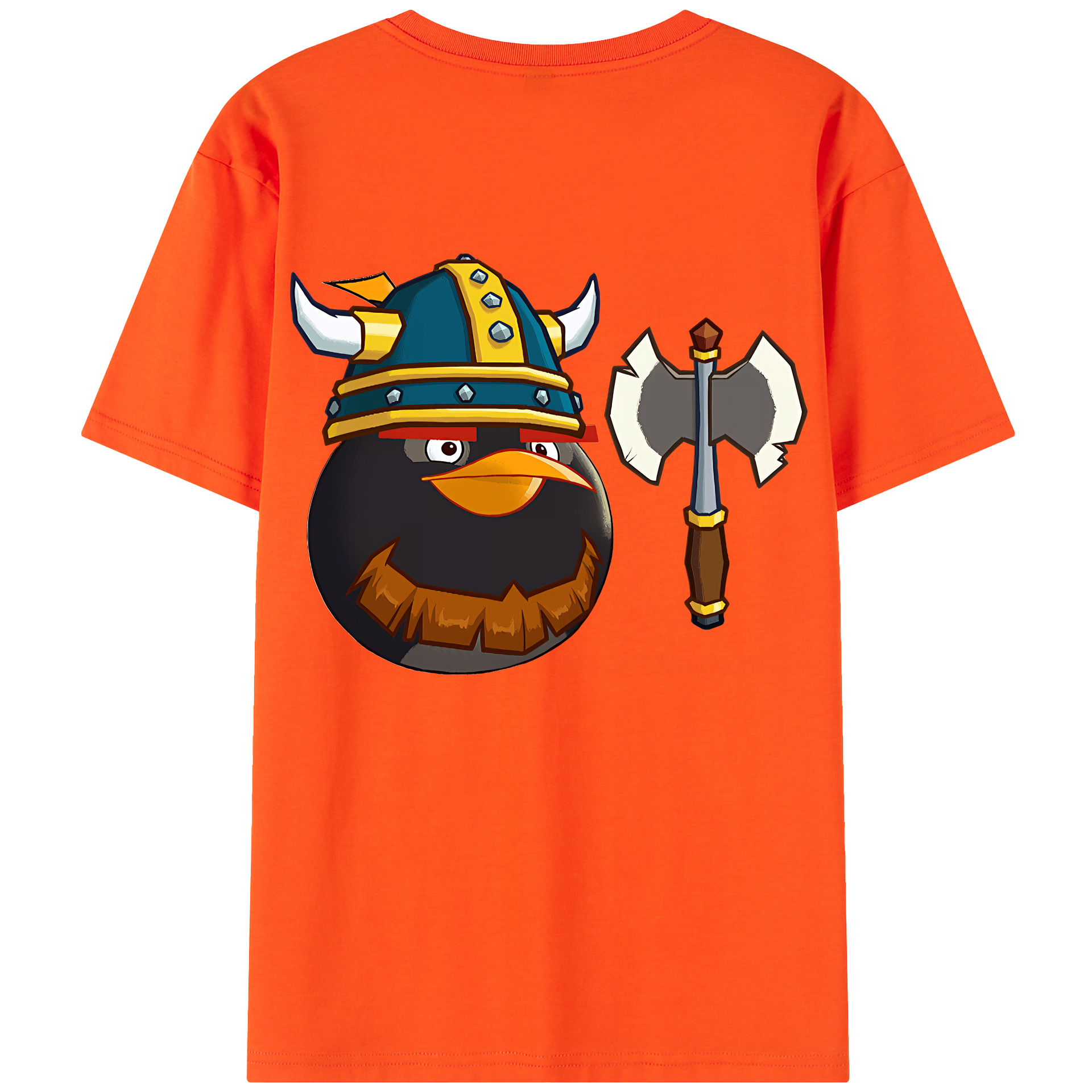 （画像用） Angry Birds アングリーバード 綿100％半袖Tシャツ（背面プリント）