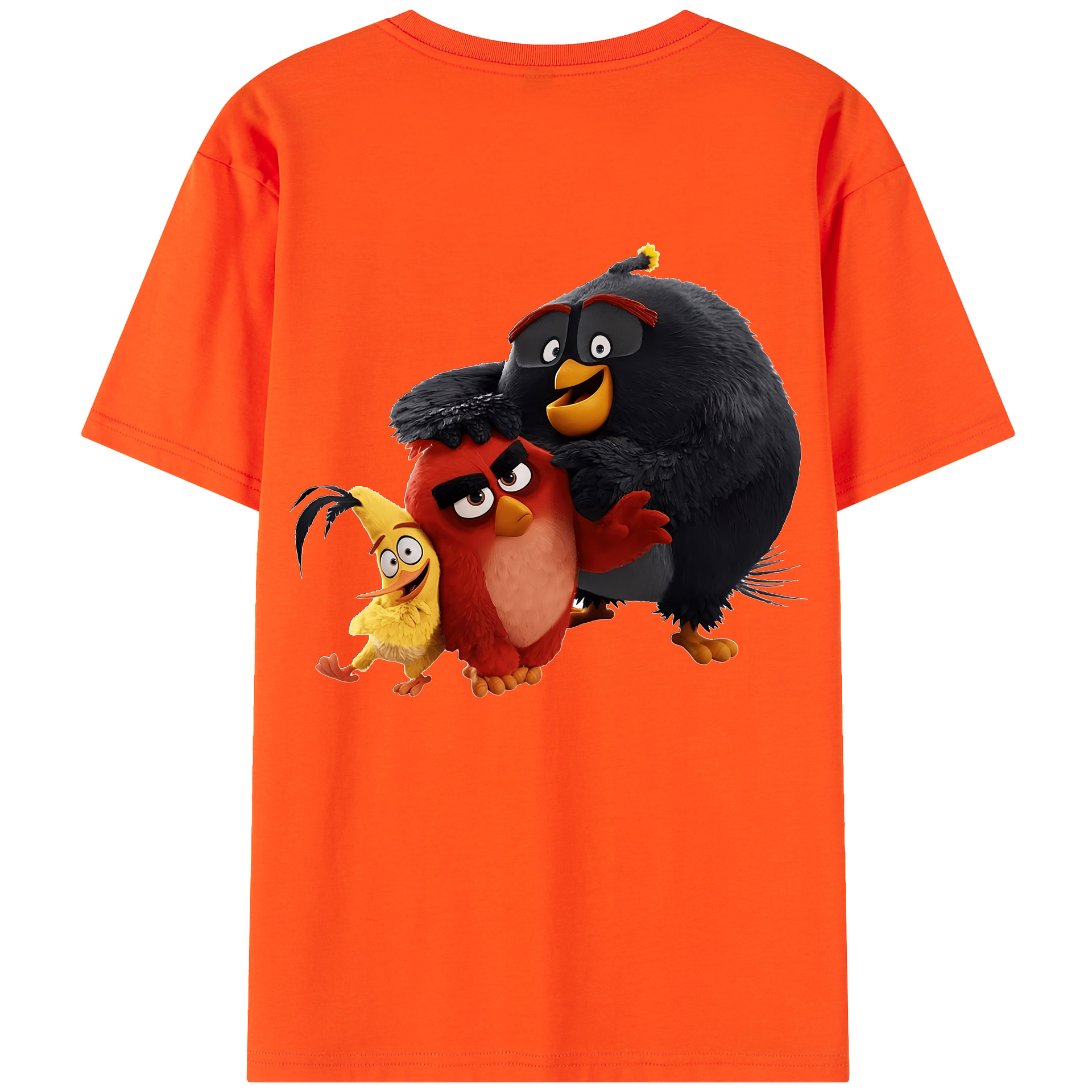 （画像用） Angry Birds アングリーバード 綿100％半袖Tシャツ（背面プリント）
