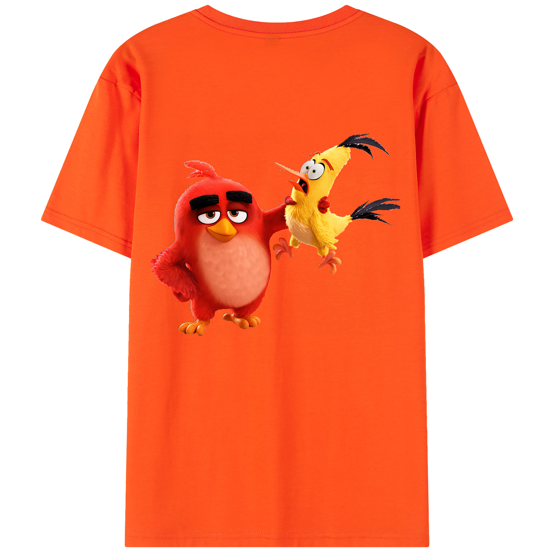 （画像用） Angry Birds アングリーバード 綿100％半袖Tシャツ（背面プリント）
