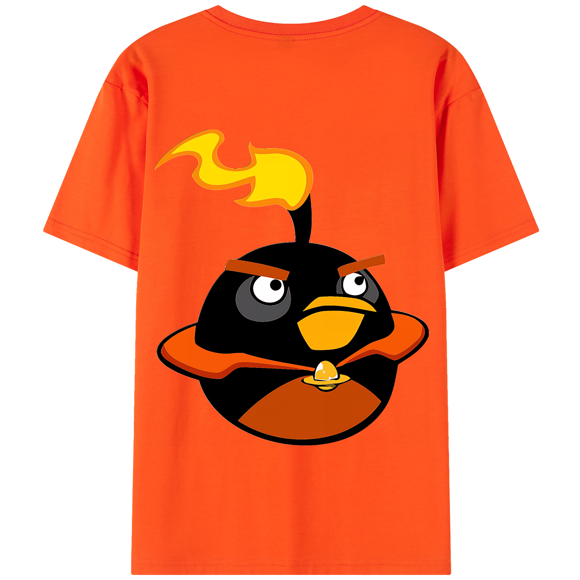 （画像用） Angry Birds アングリーバード 綿100％半袖Tシャツ（背面プリント）