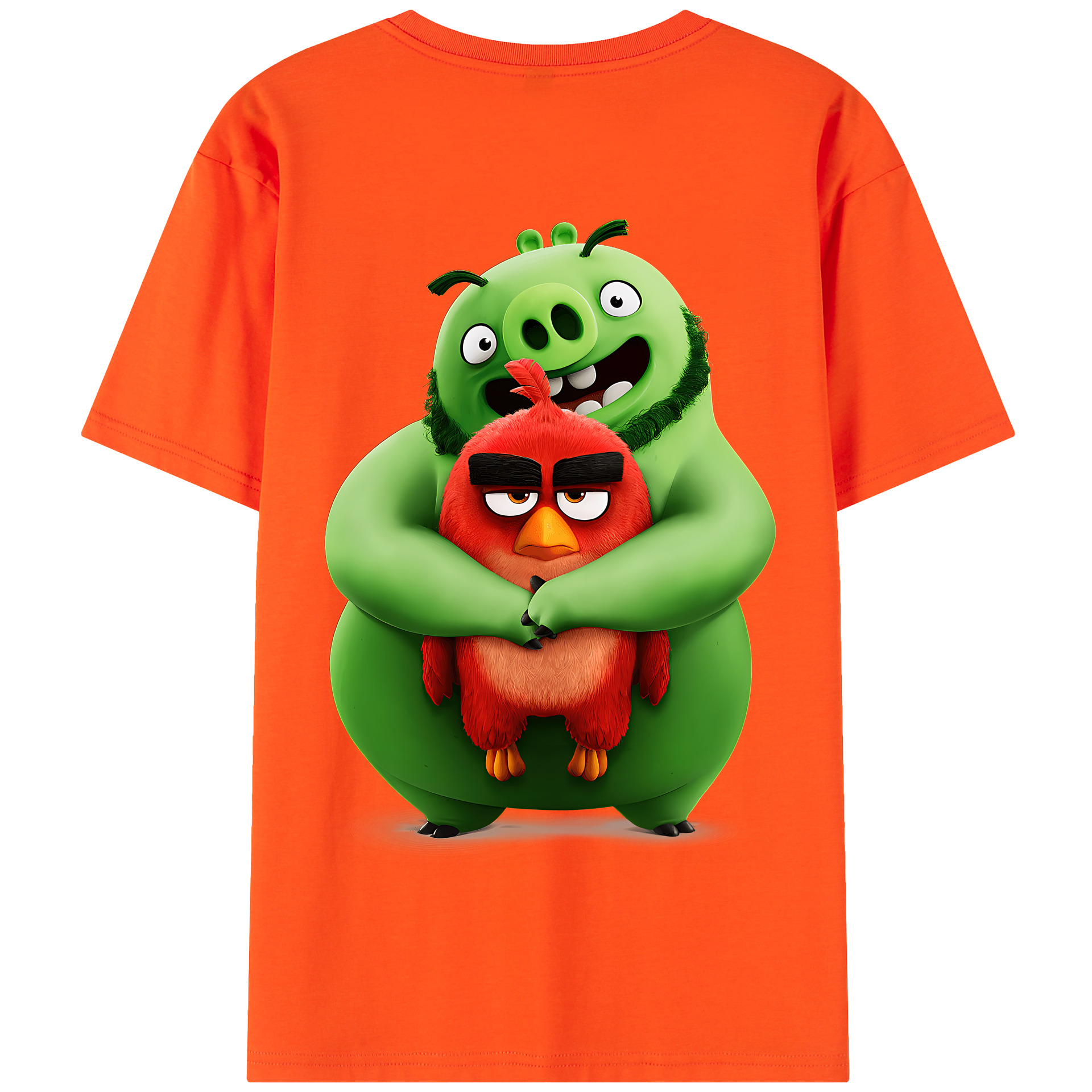（画像用） Angry Birds アングリーバード 綿100％半袖Tシャツ（背面プリント）