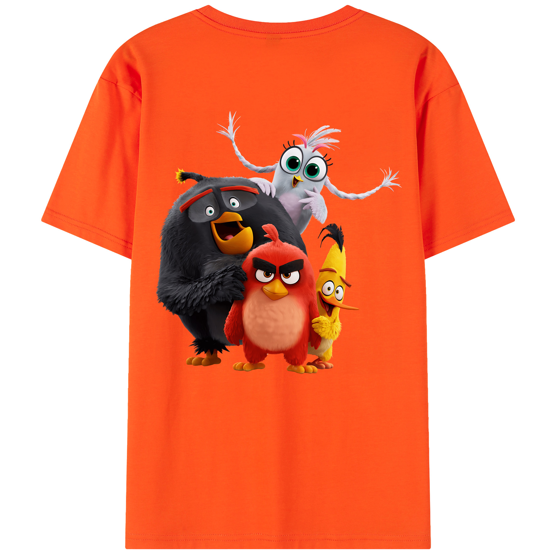 （画像用） Angry Birds アングリーバード 綿100％半袖Tシャツ（背面プリント）