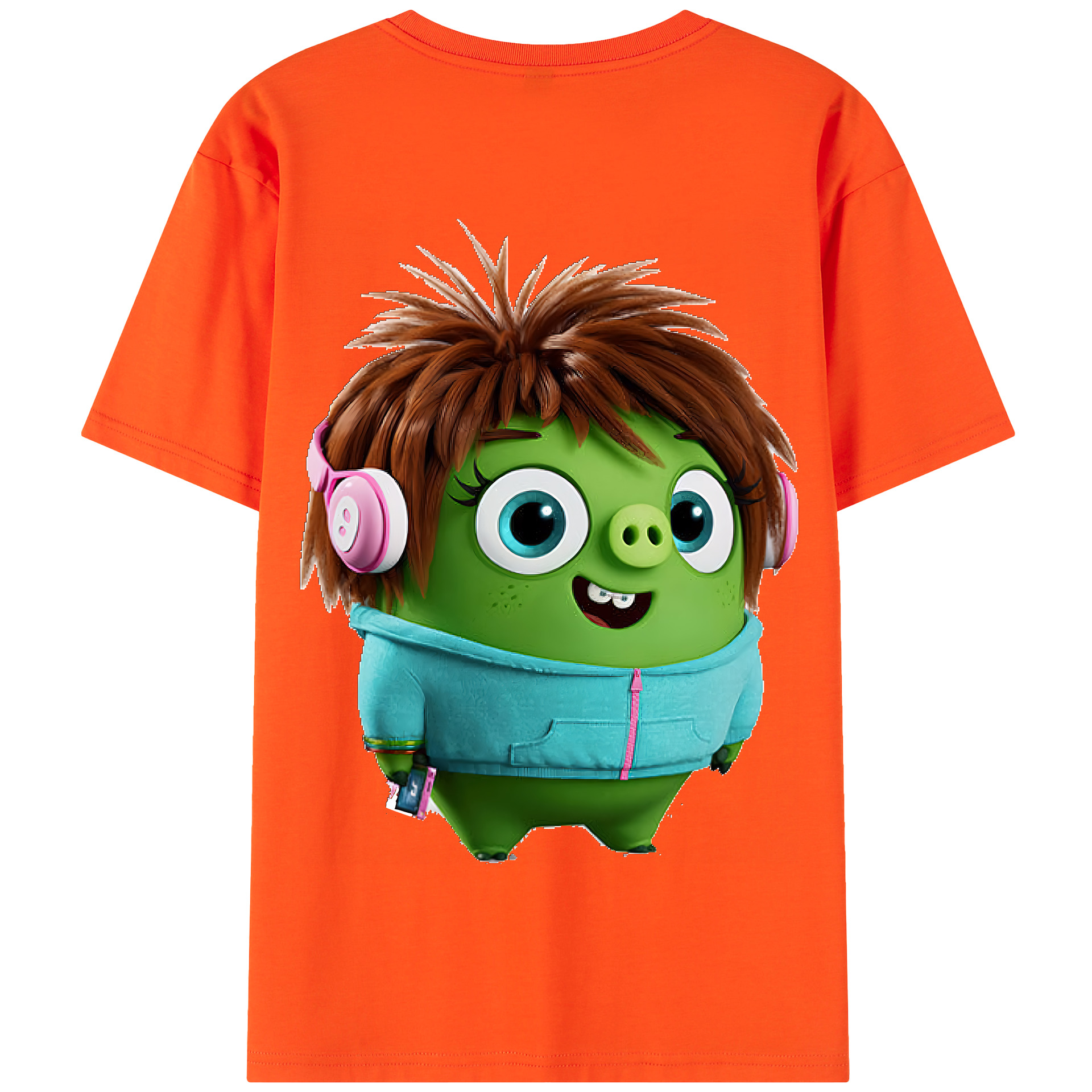 （画像用） Angry Birds アングリーバード 綿100％半袖Tシャツ（背面プリント）