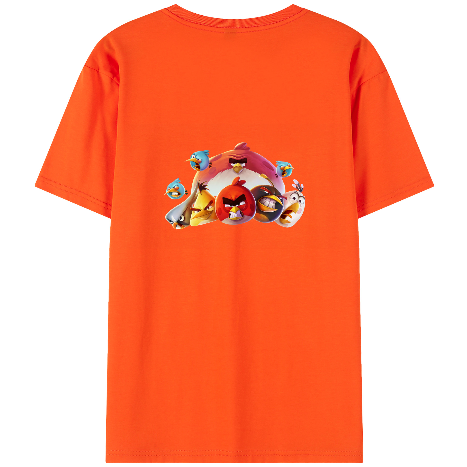 （画像用） Angry Birds アングリーバード 綿100％半袖Tシャツ（背面プリント）