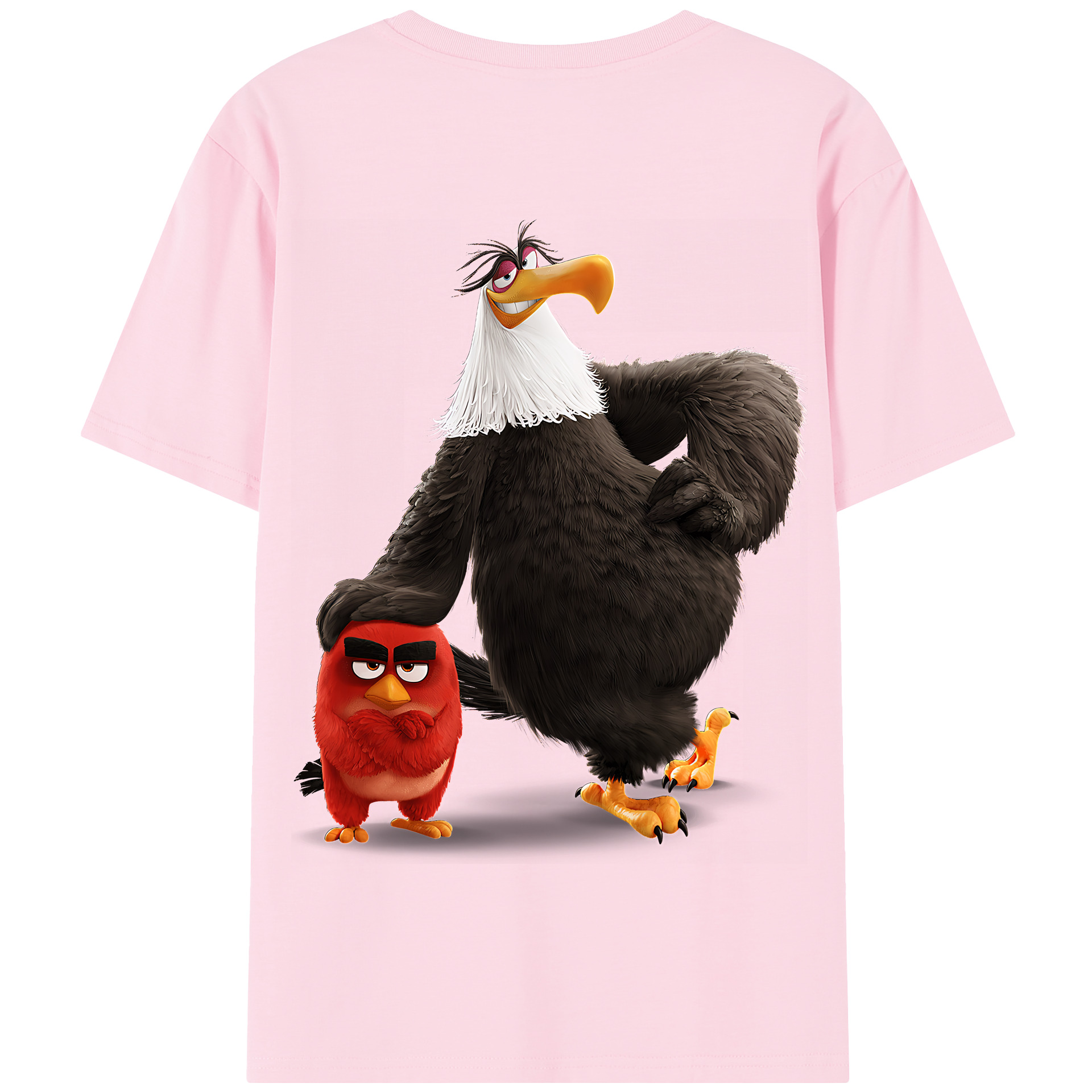 （画像用） Angry Birds アングリーバード 綿100％半袖Tシャツ（背面プリント）