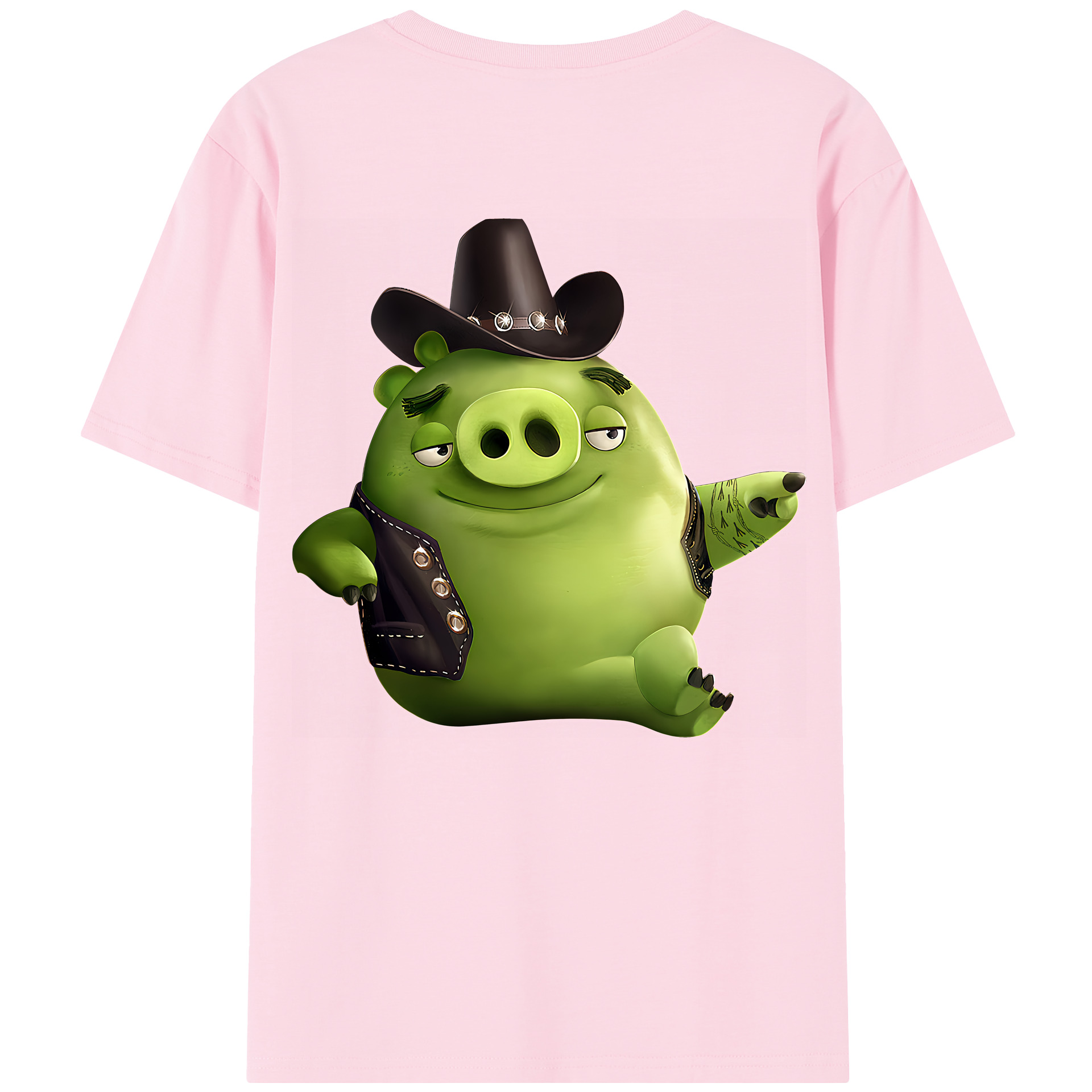（画像用） Angry Birds アングリーバード 綿100％半袖Tシャツ（背面プリント）