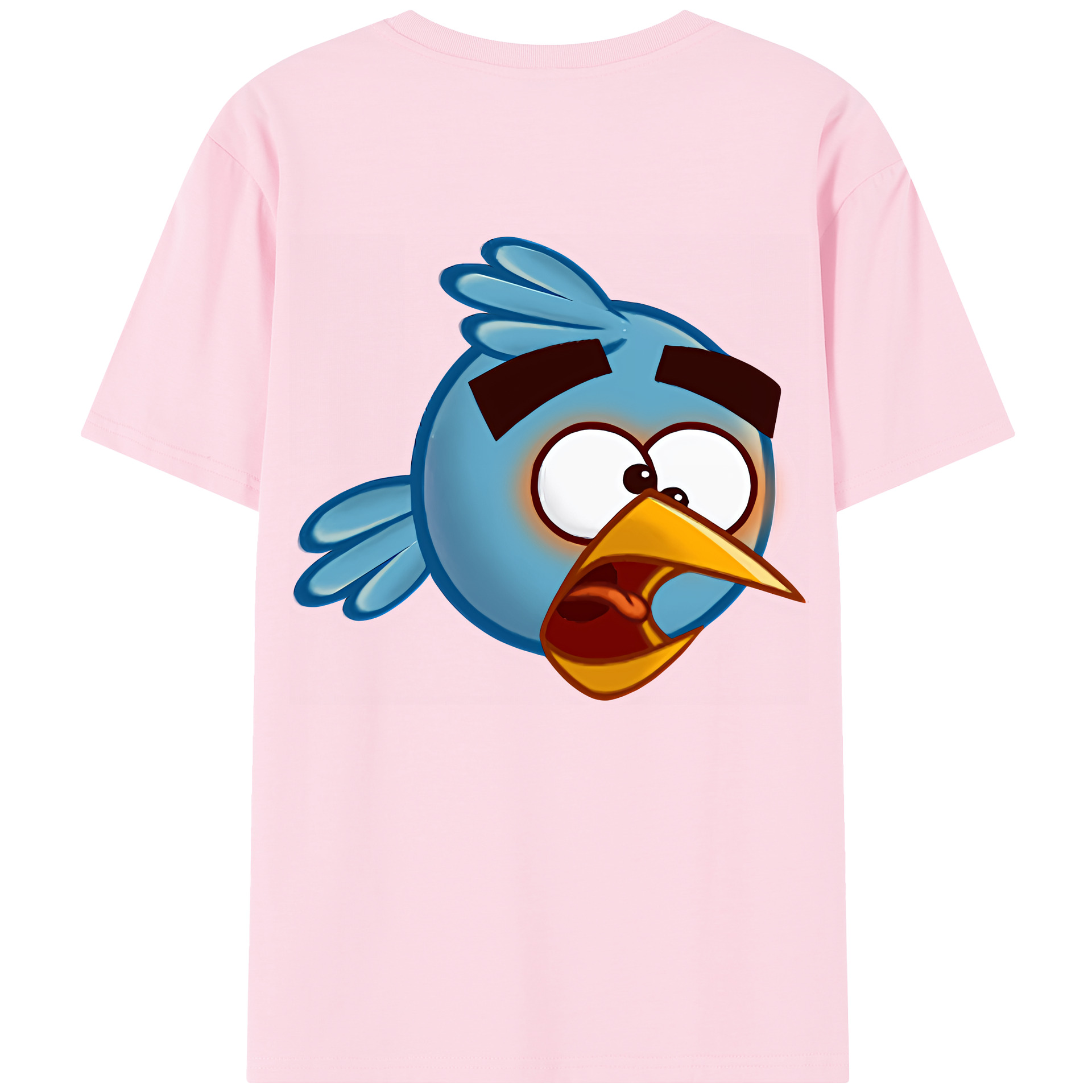 （画像用） Angry Birds アングリーバード 綿100％半袖Tシャツ（背面プリント）