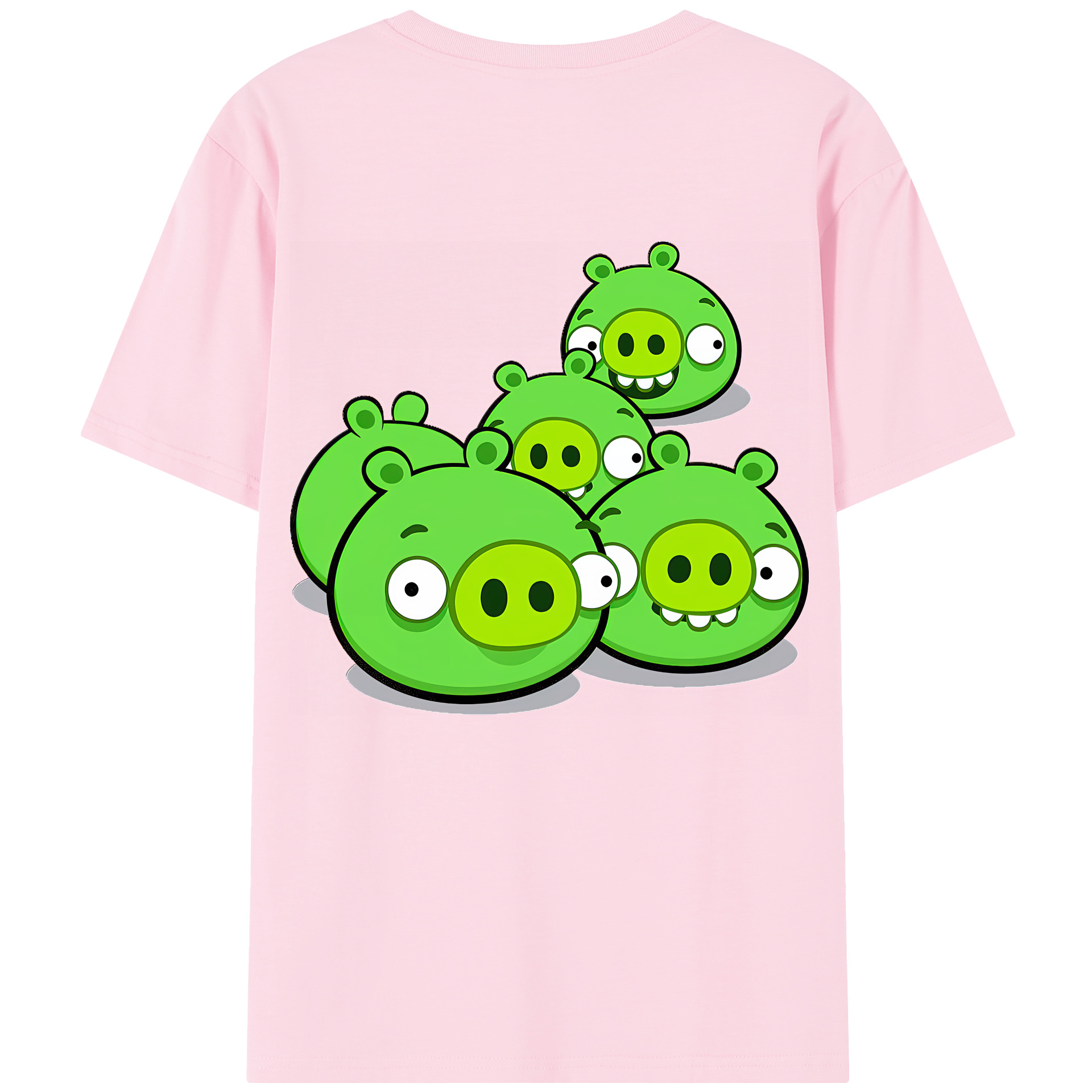 （画像用） Angry Birds アングリーバード 綿100％半袖Tシャツ（背面プリント）