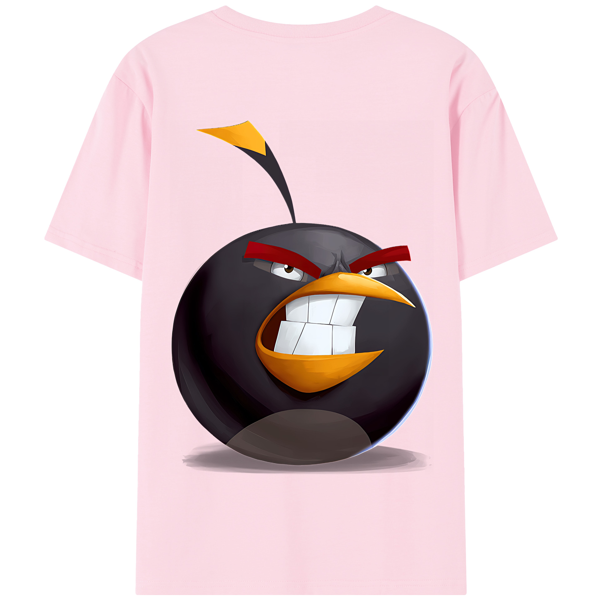 （画像用） Angry Birds アングリーバード 綿100％半袖Tシャツ（背面プリント）