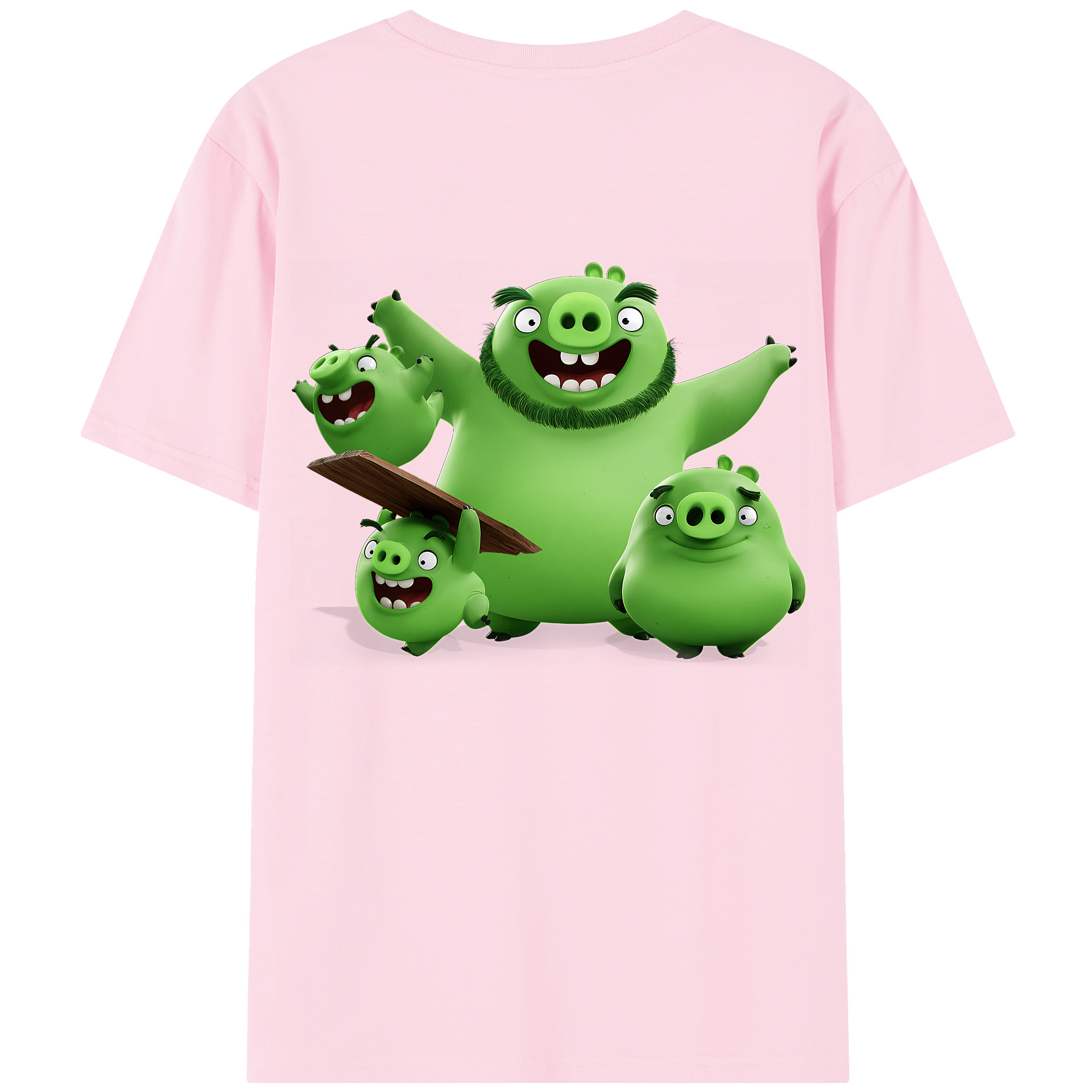 （画像用） Angry Birds アングリーバード 綿100％半袖Tシャツ（背面プリント）