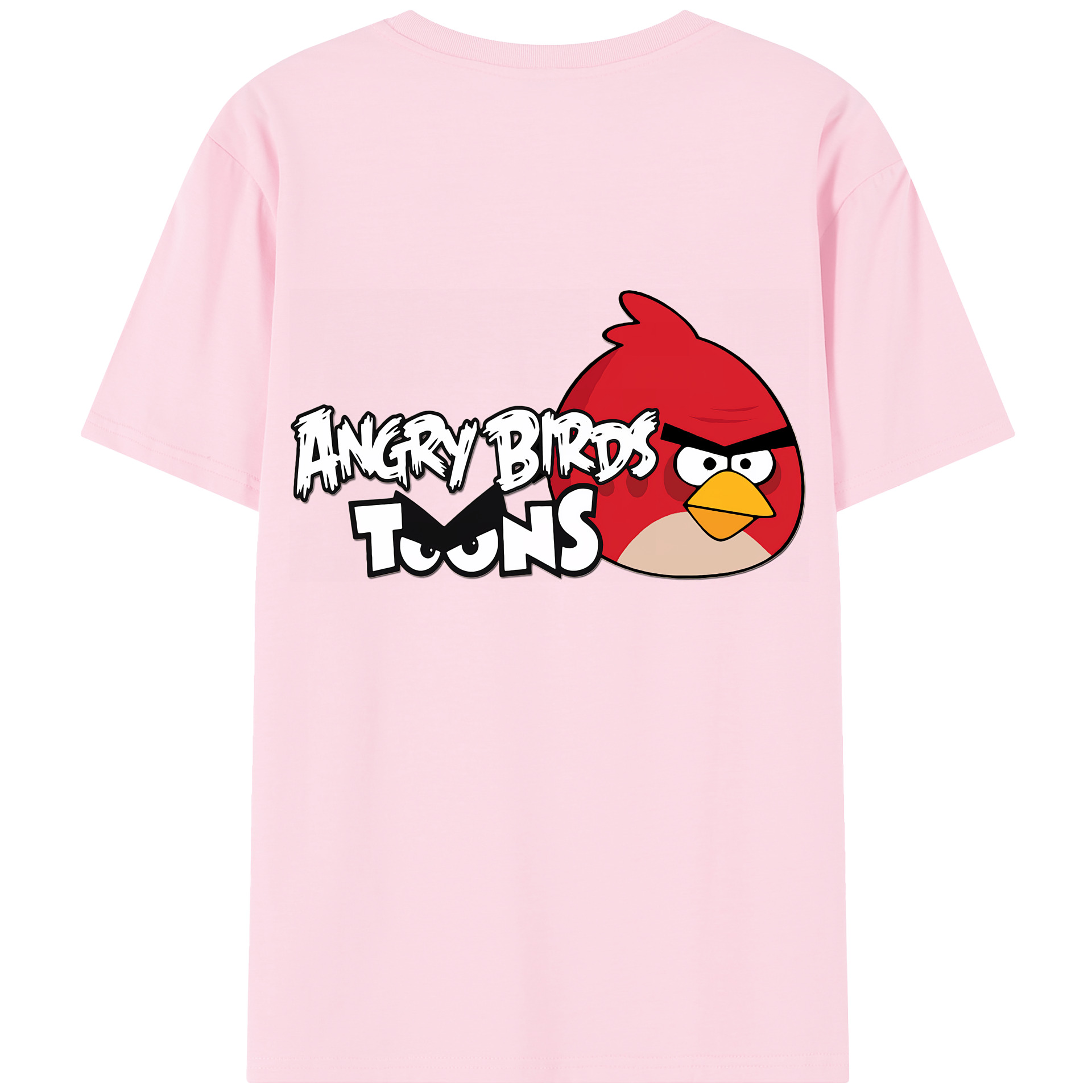 （画像用） Angry Birds アングリーバード 綿100％半袖Tシャツ（背面プリント）
